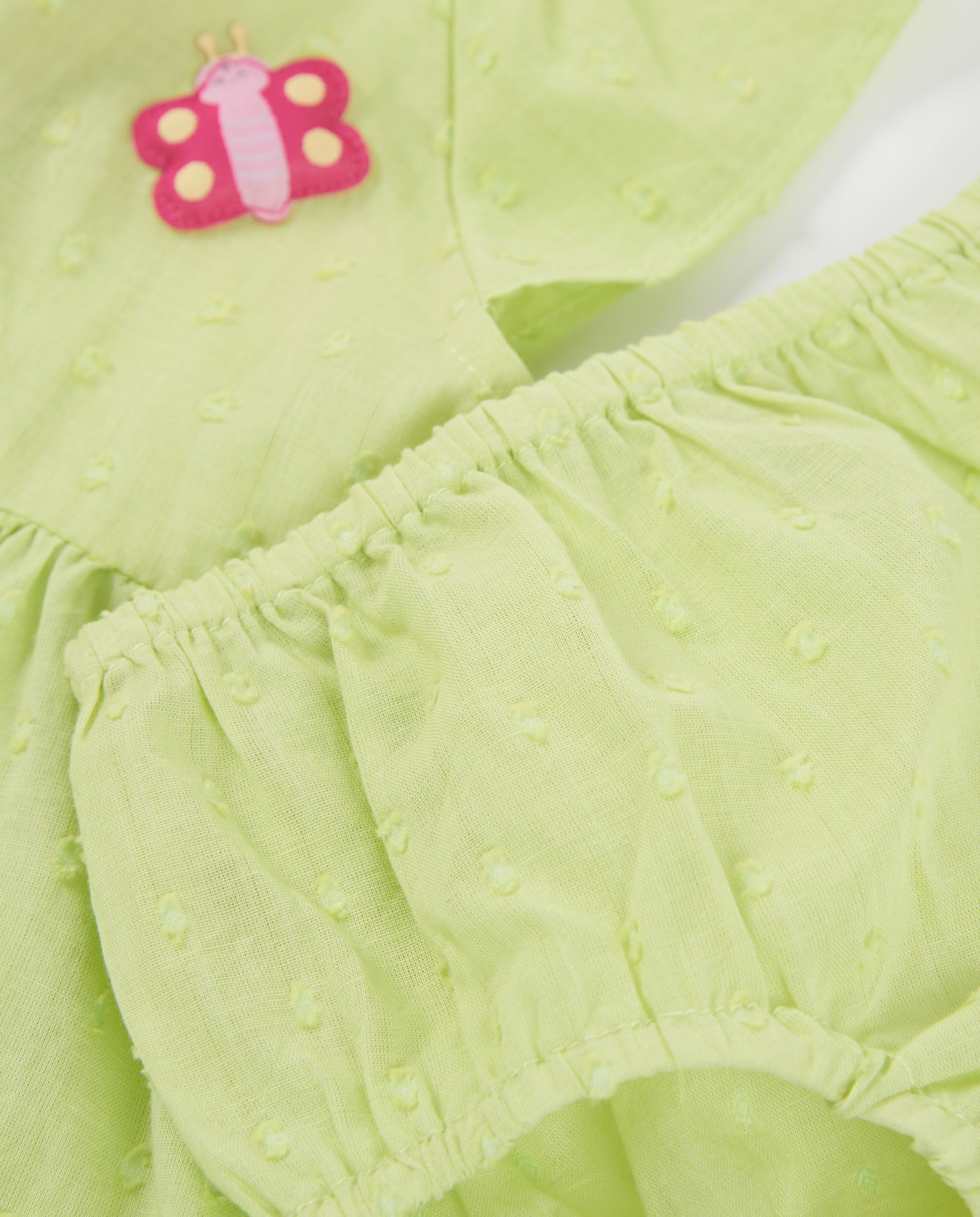 Tuc Tuc vestito neonata verde pois con mutandina