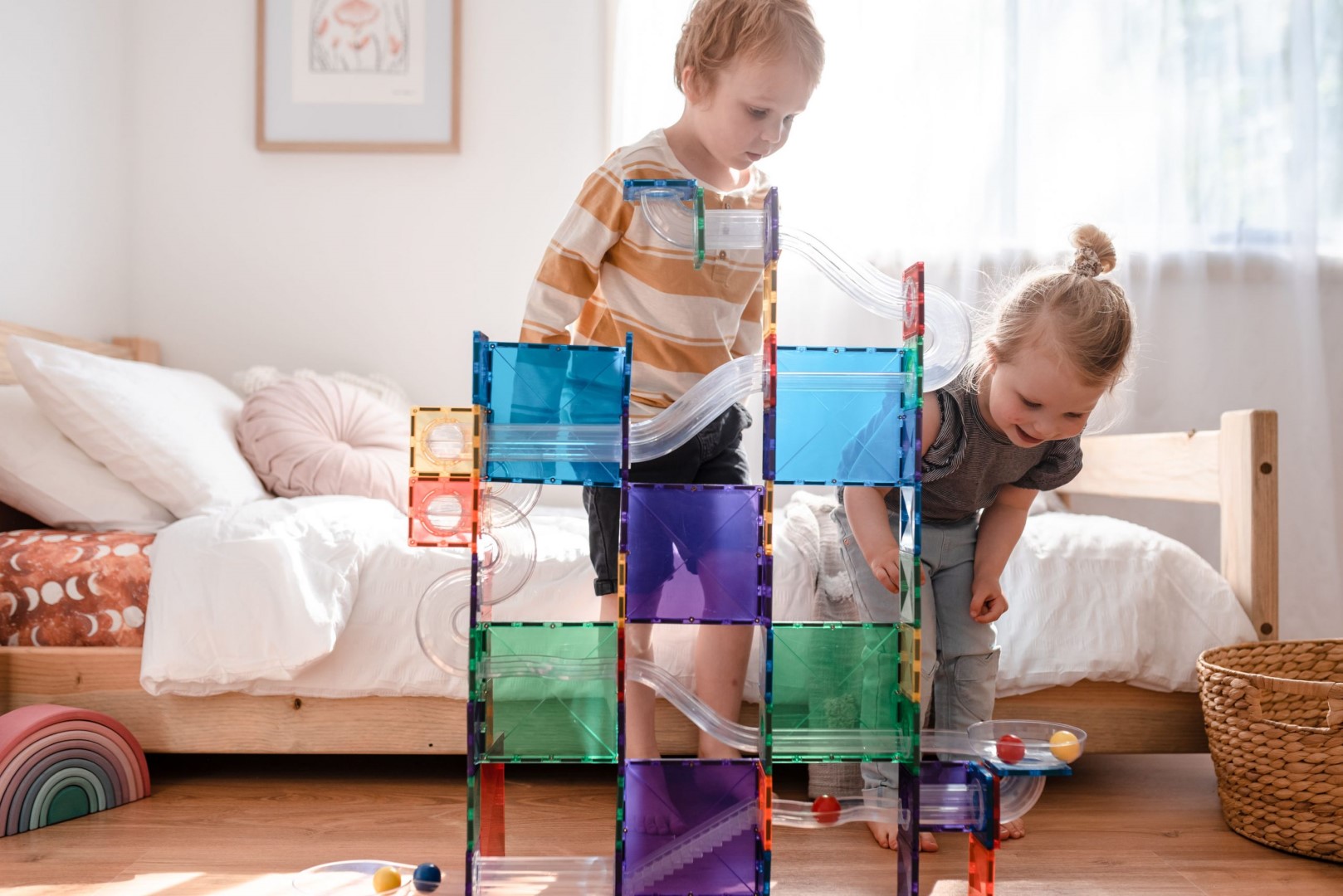Connetix Ball Run Pack costruzioni magnetiche 92 pezzi