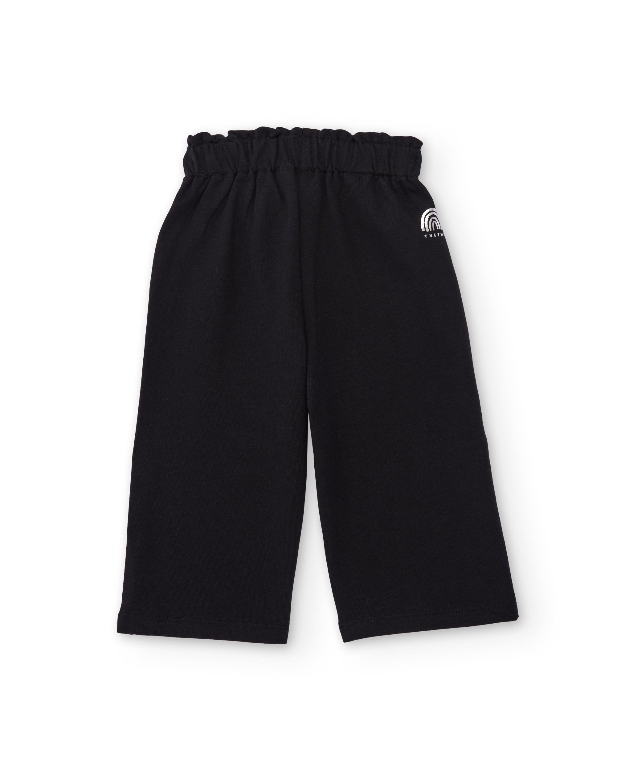Tuc Tuc pantaloni bambina jersey neri con fiocco