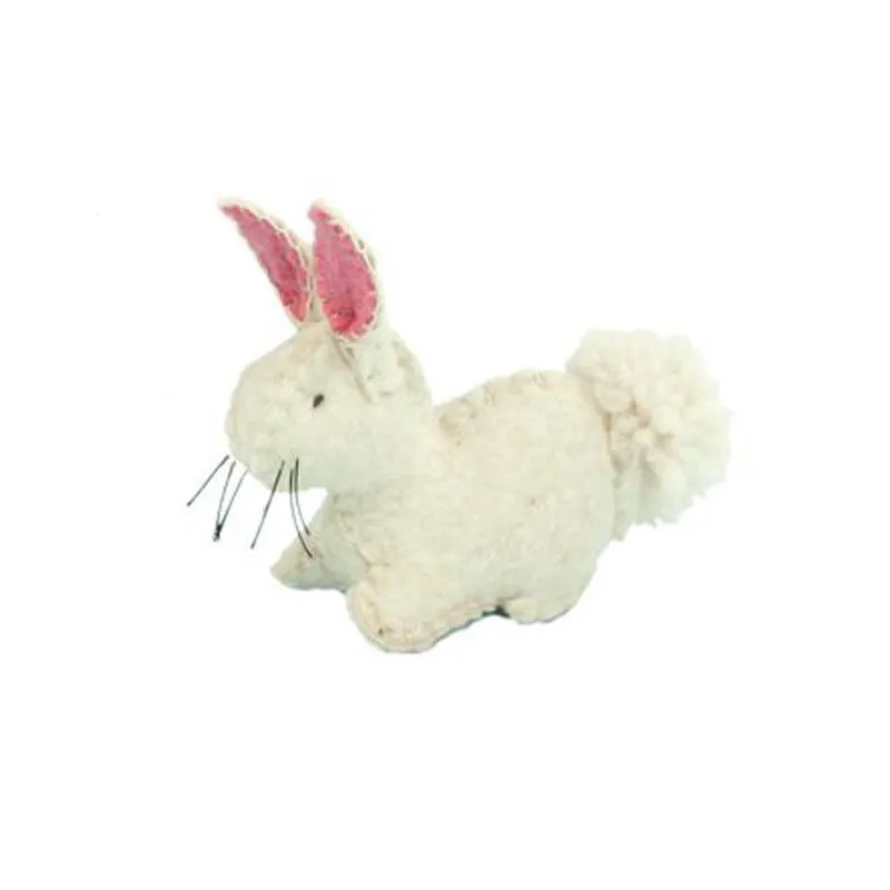 Glückskäfer Coniglio bianco figura feltro Waldorf lana