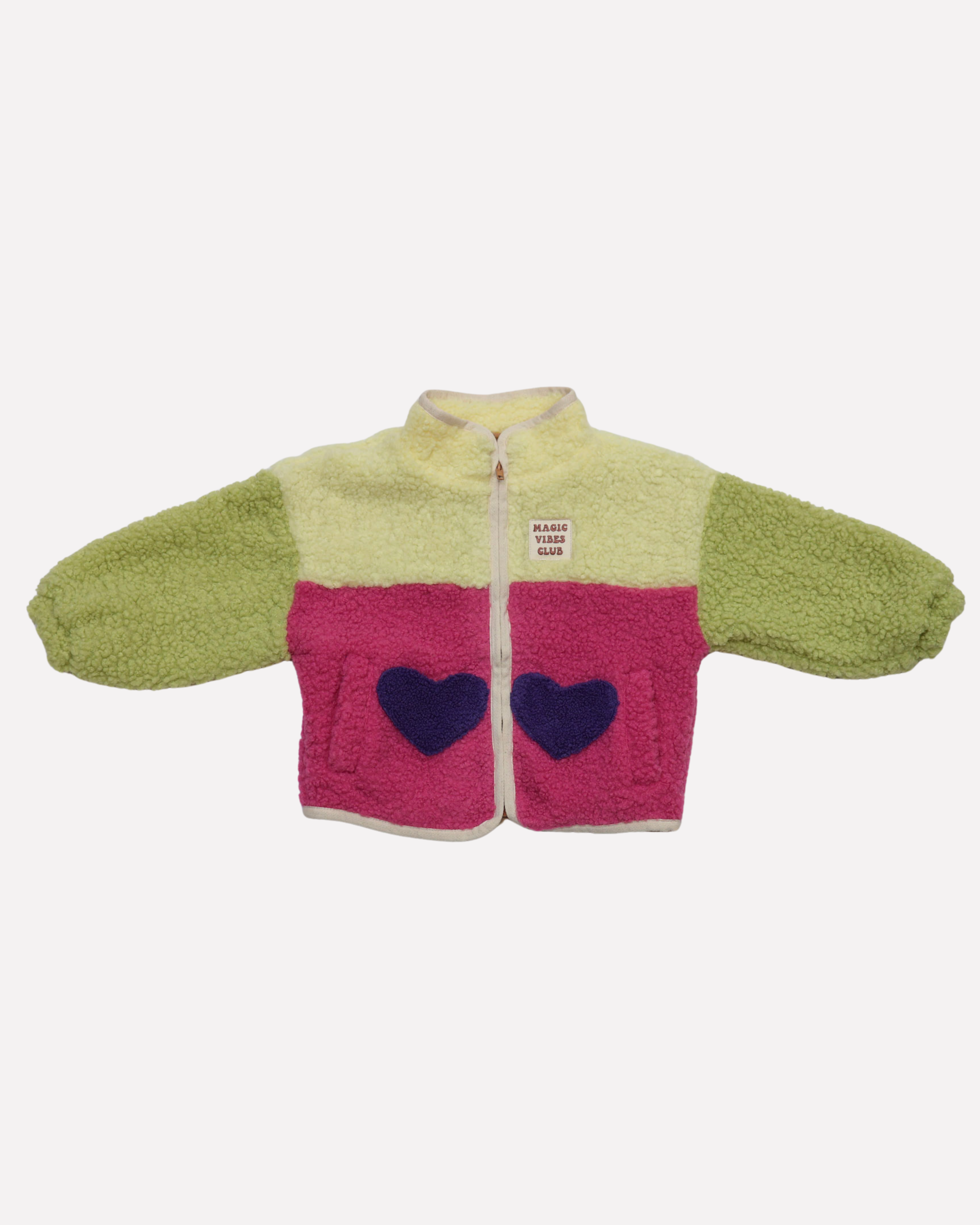 Ella and Rapha Funky Heart giacca teddy bimba multicolor poliestere