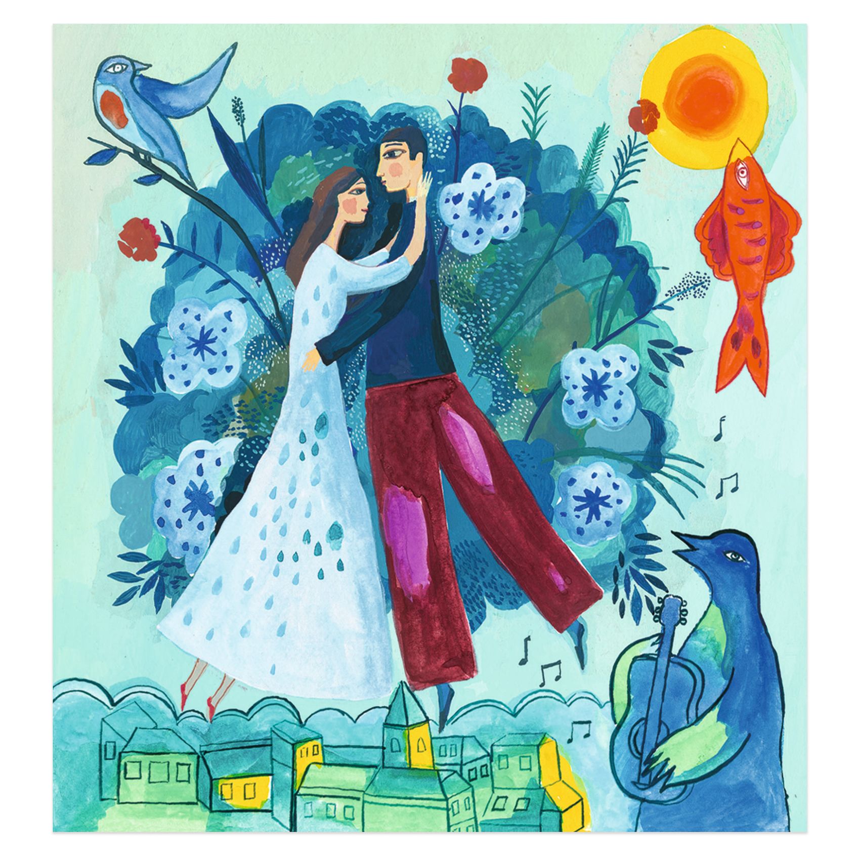 Djeco Inspired by Marc Chagall set pittura guazzo 8 colori
