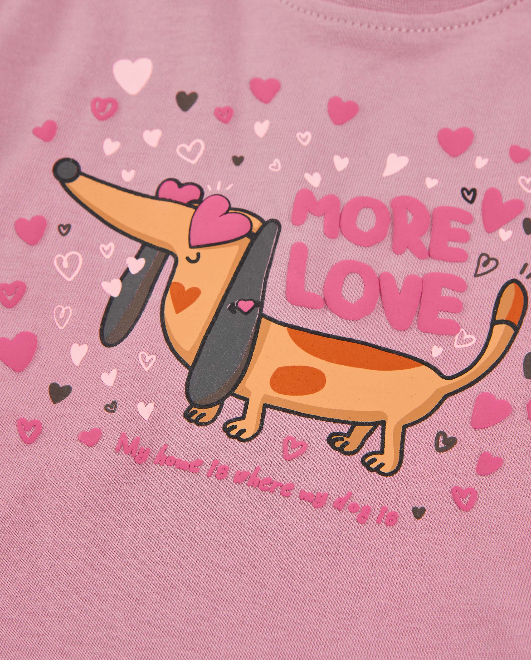 Tuc tuc maglia bambina rosa bassotto maniche lunghe