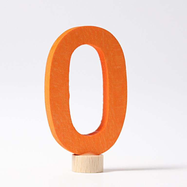 Grimm's Numero 0 figura decorativa legno 9 cm