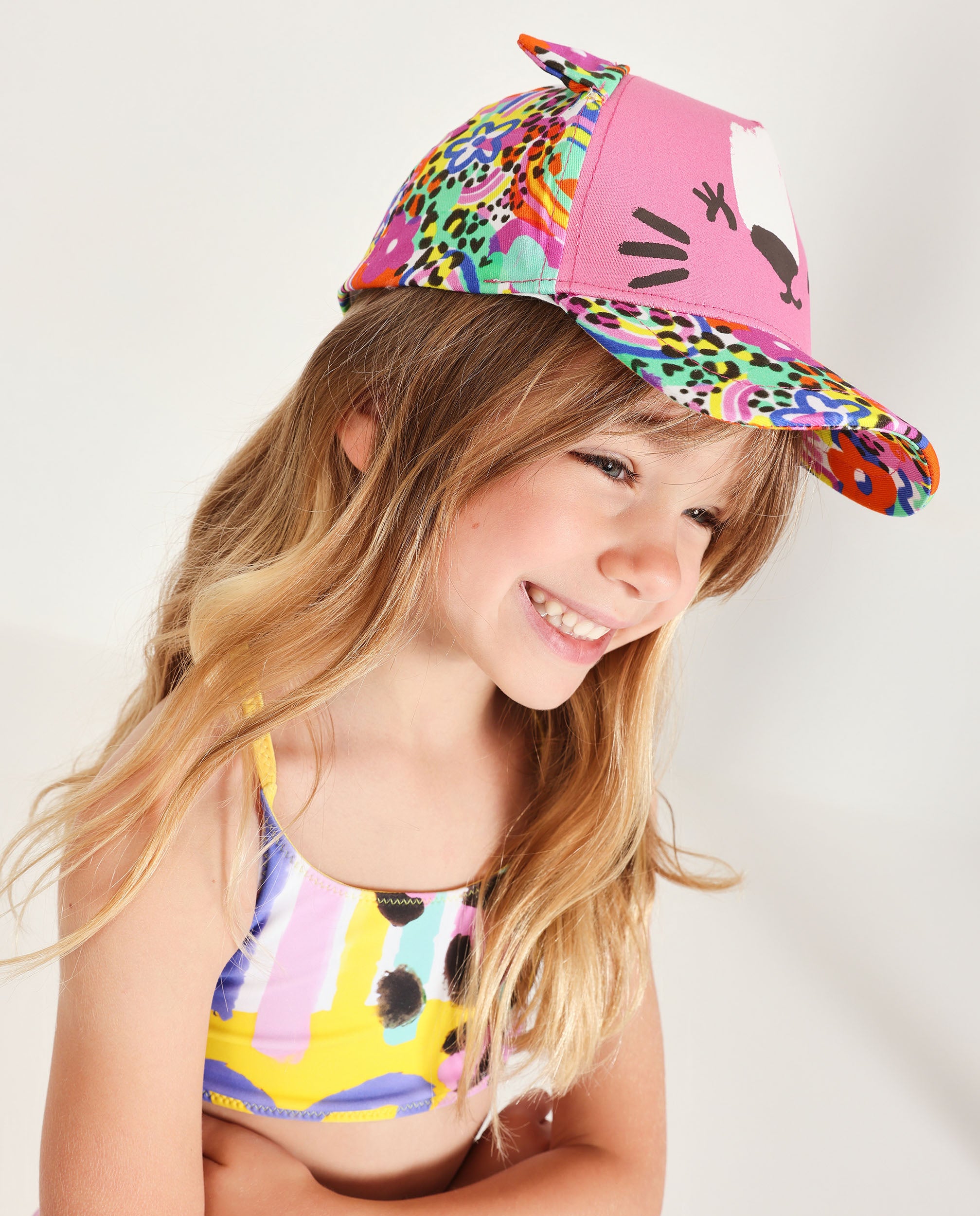 Tuc Tuc cappello bambina rosa con orecchie e visiera