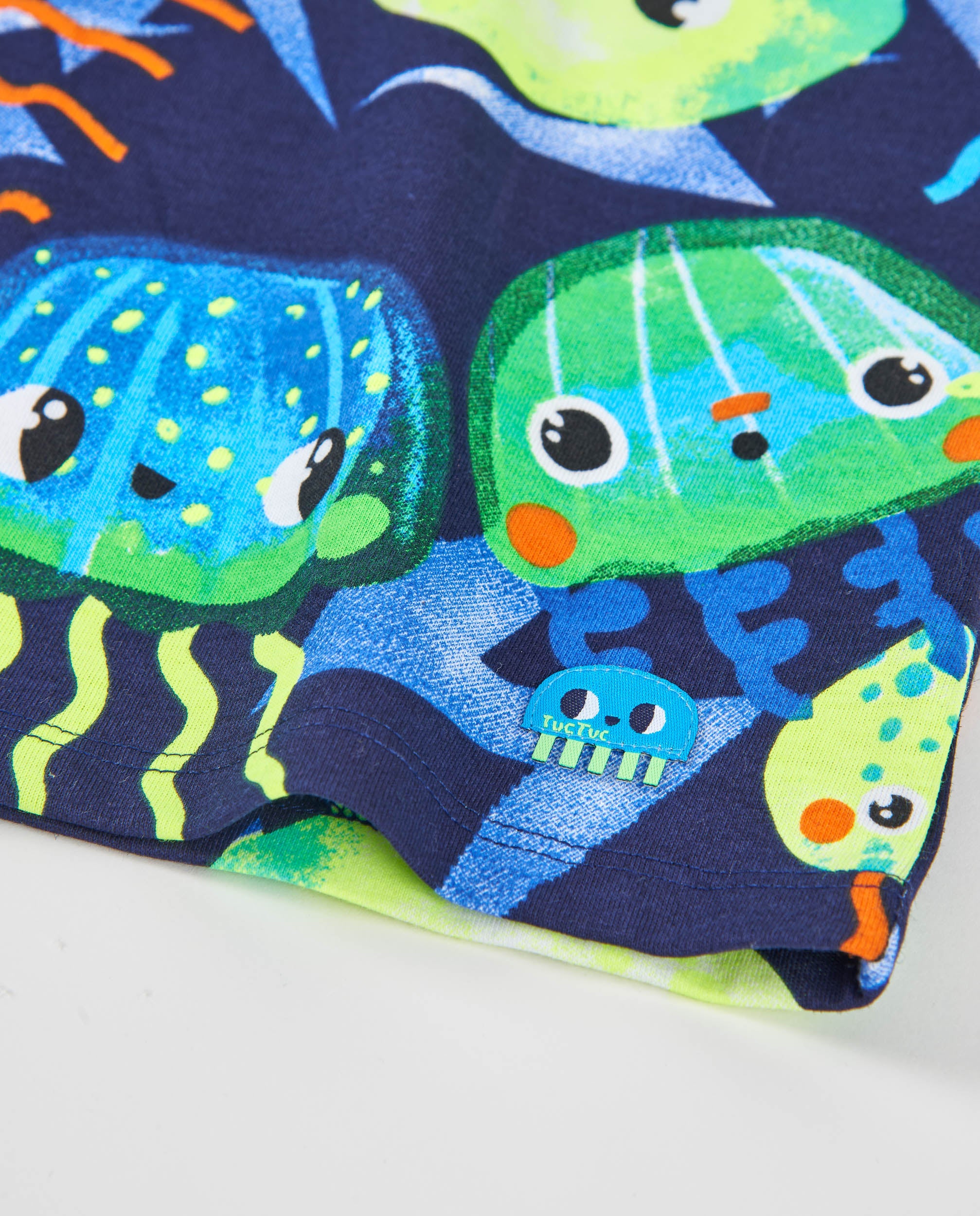 Tuc Tuc maglietta bambino blu meduse cotone