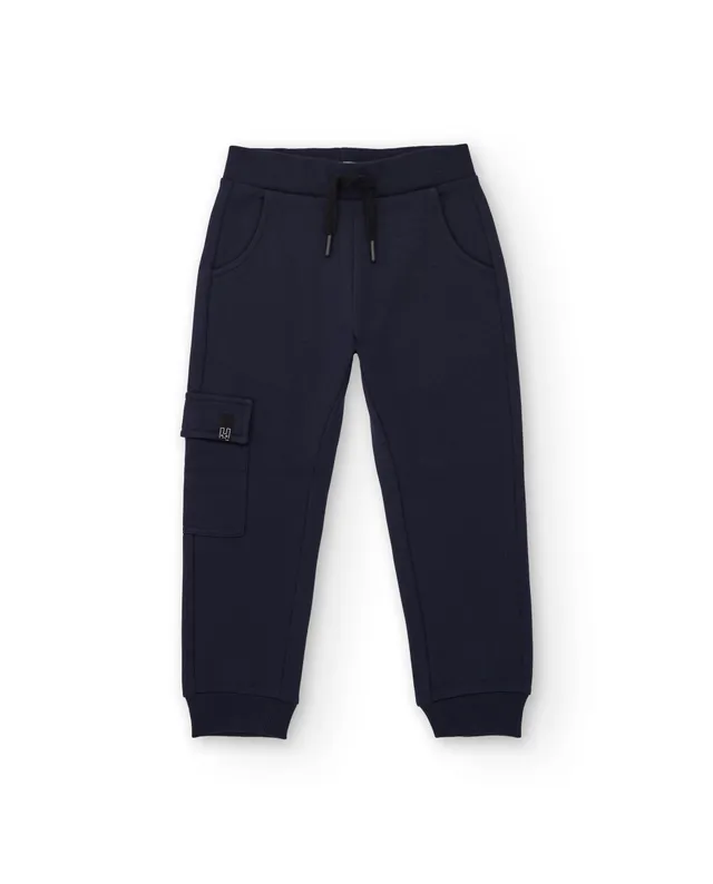 Tuc tuc pantalone jogger bambino nero tasca cargo