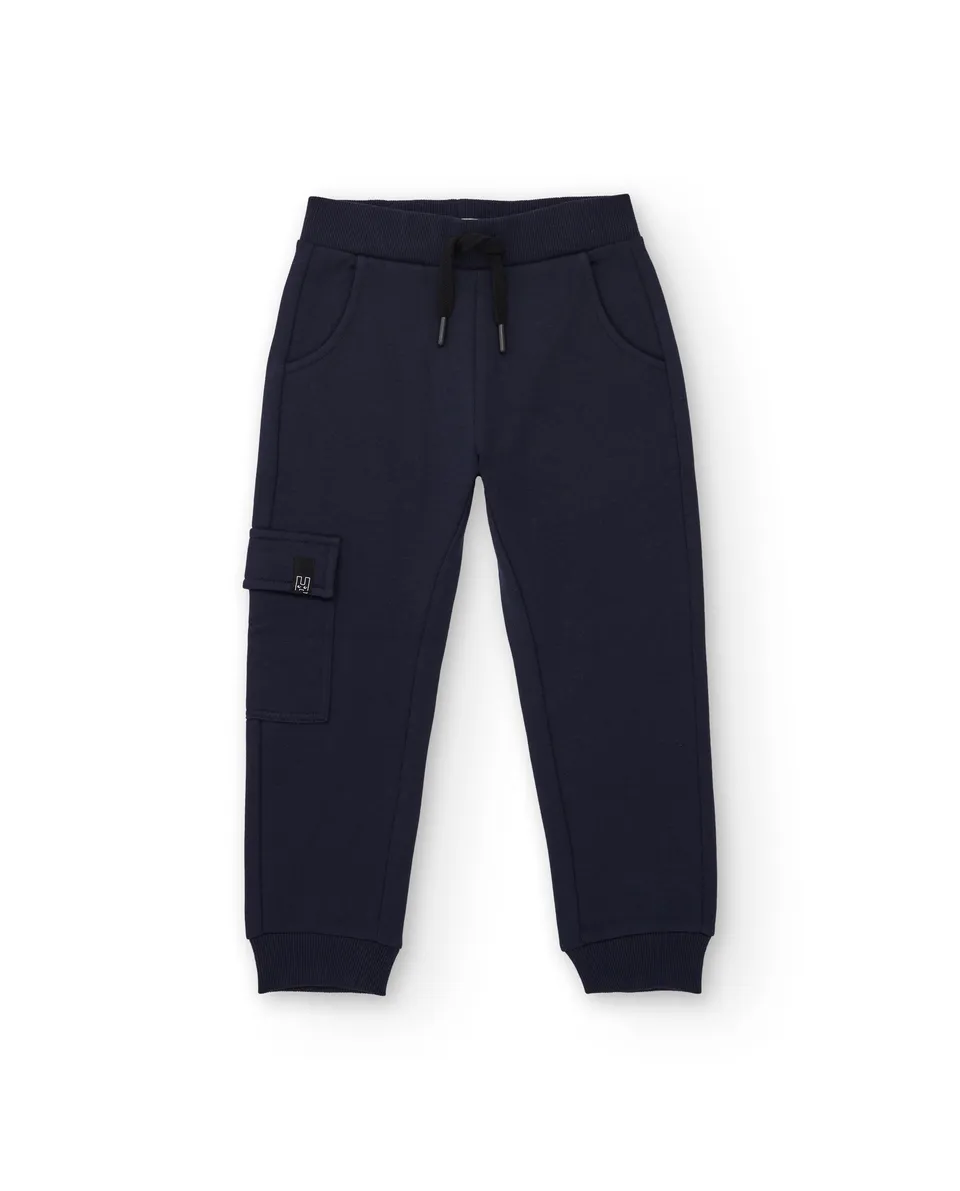 Tuc tuc pantalone jogger bambino nero tasca cargo