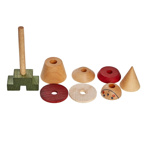 Wooden Story Impila e Componi Personaggio Numero 4 Legno