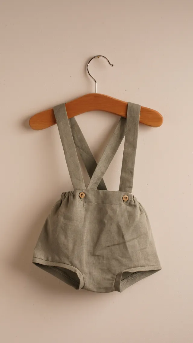 Mebi salopette neonato verde foresta cotone