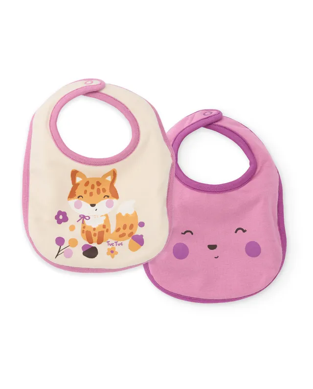 Tuc Tuc Magic Foxy bavaglini neonato rosa 2 pezzi