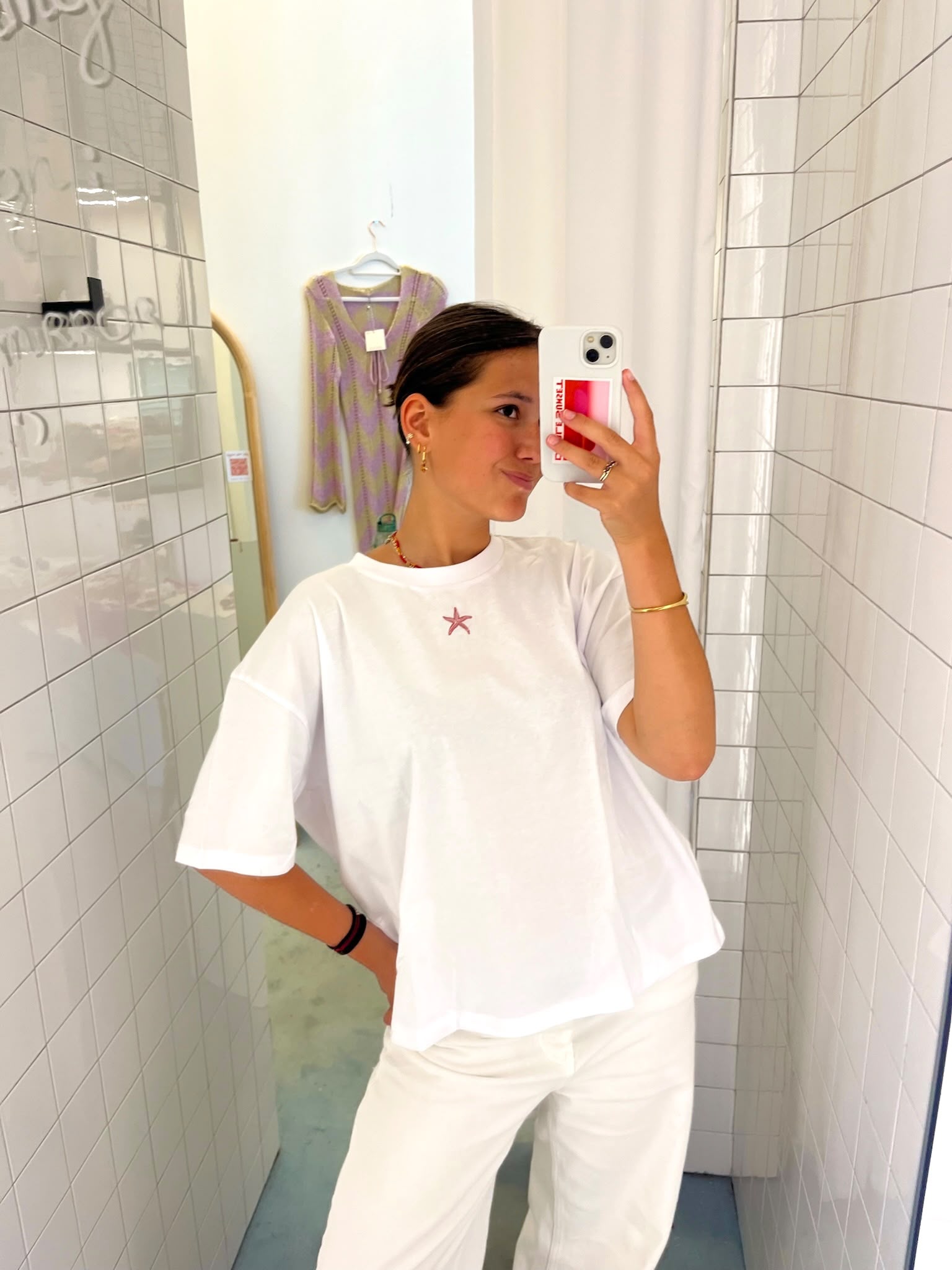 Ella and Rapha STARFISH t-shirt donna bianca cotone