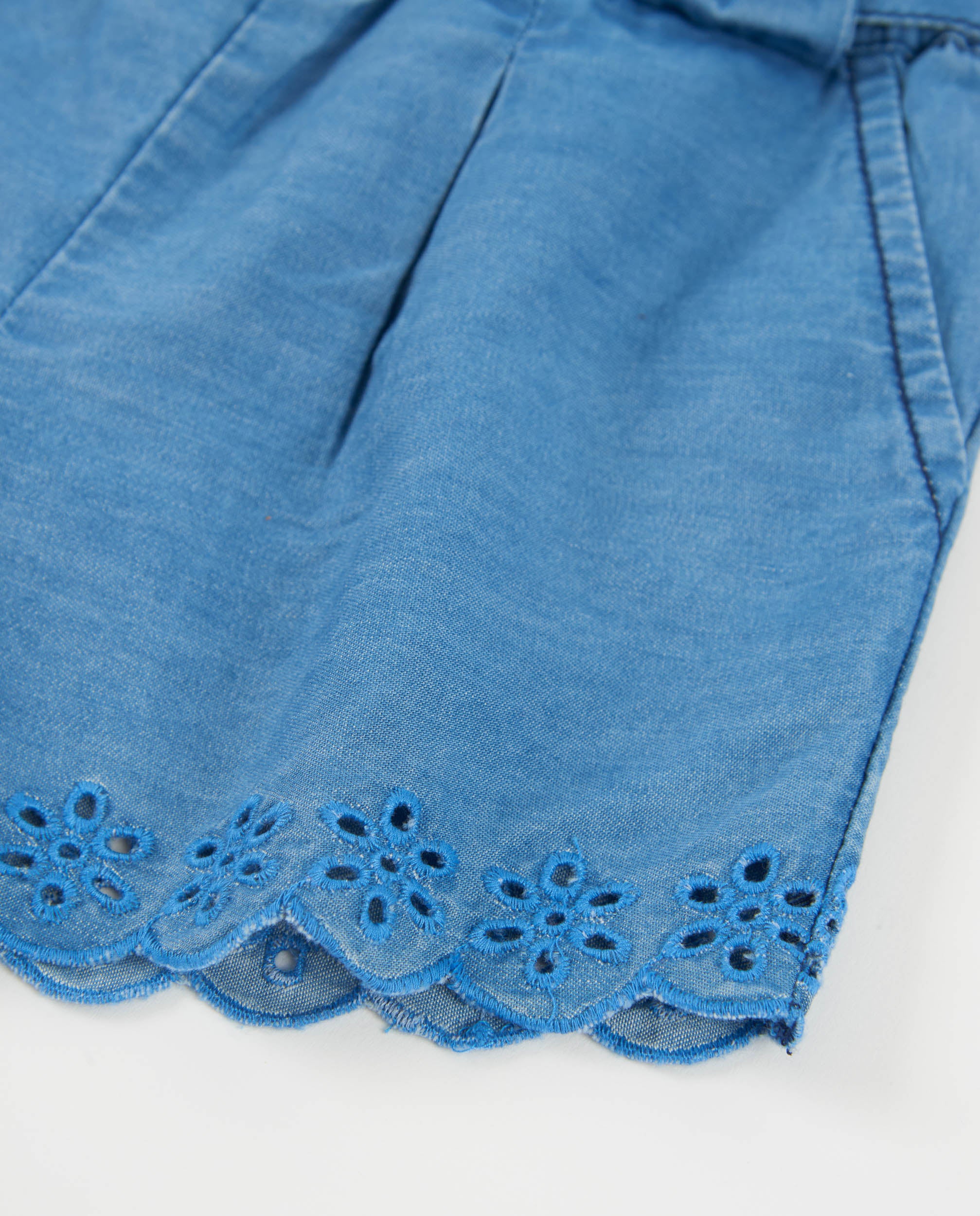 Tuc Tuc Denim Shorts Bambina Jeans Ricamo Fiori
