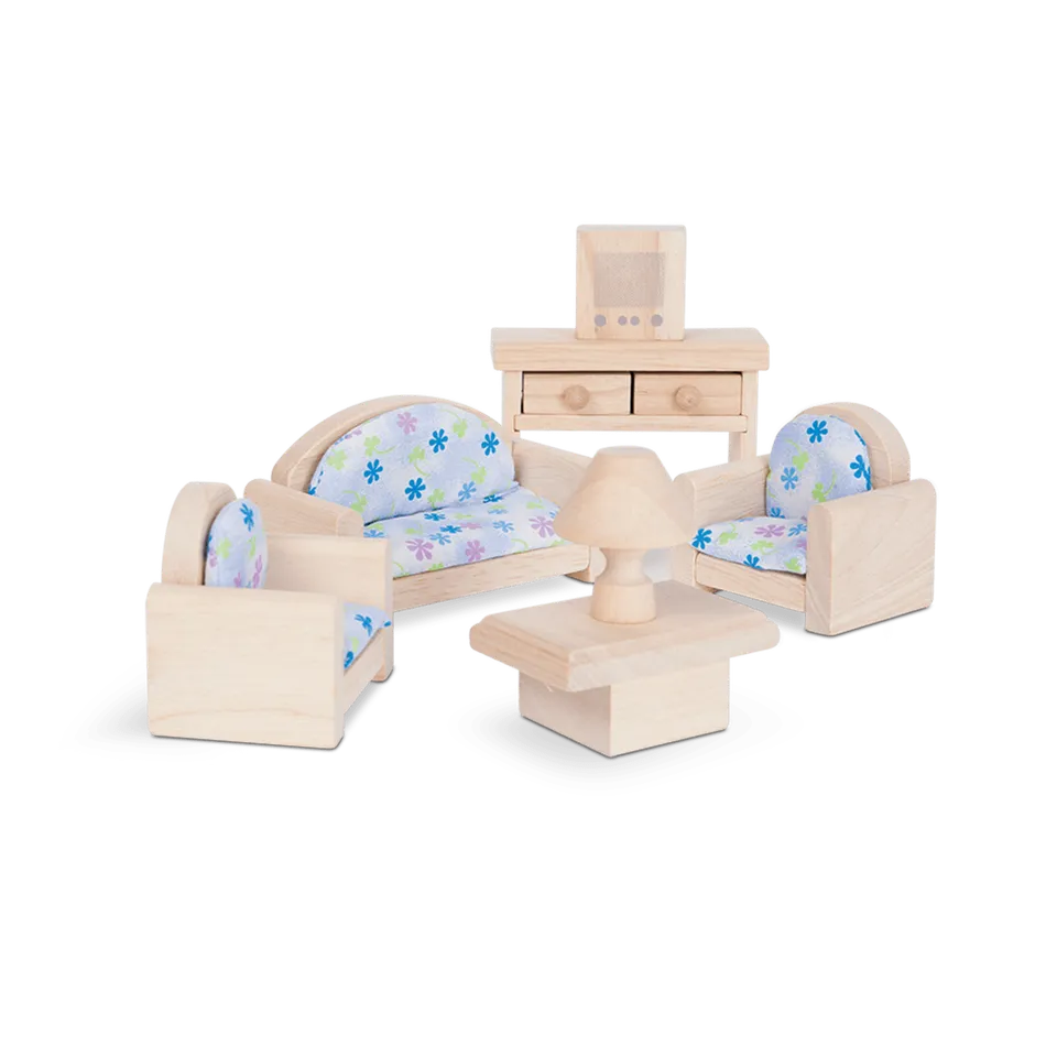 Plan Toys Soggiorno Set Arredi Casa Bambole Legno Gomma