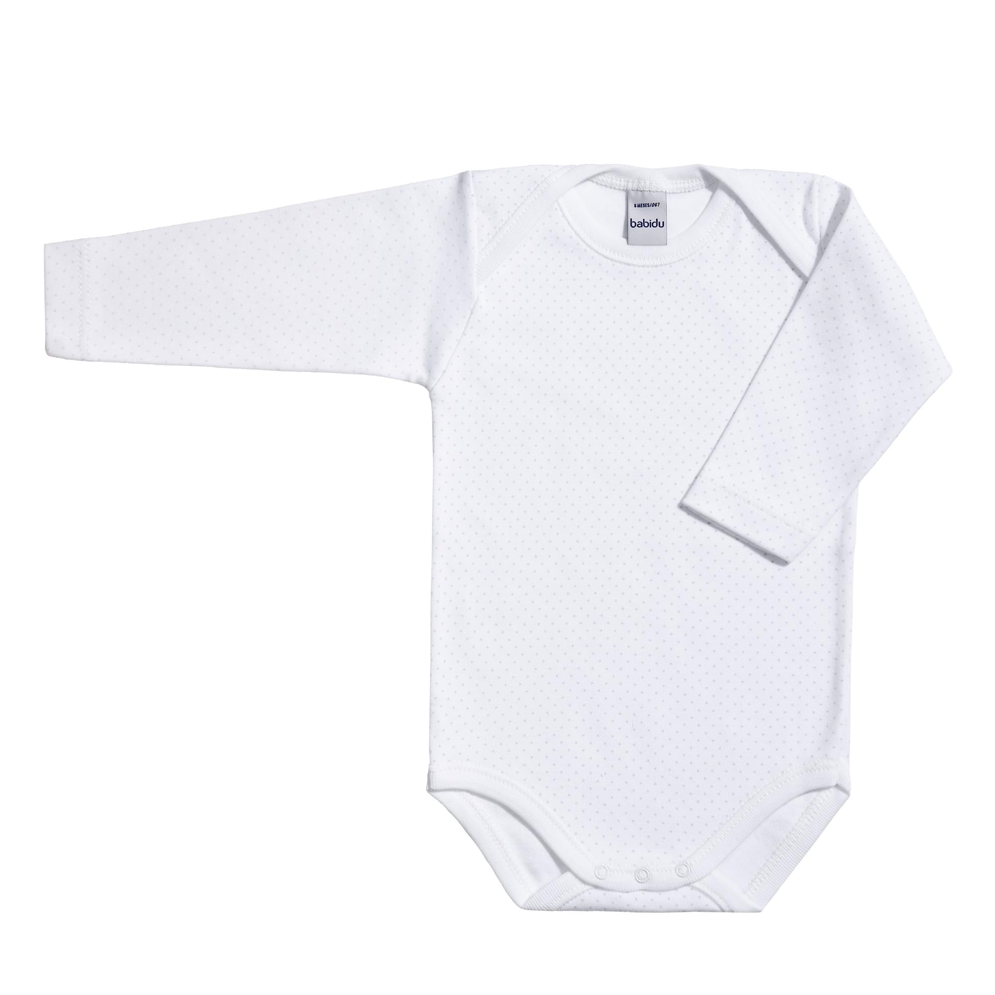 Babidu Body Maniche Lunghe Cotone Pois Colletto Americano