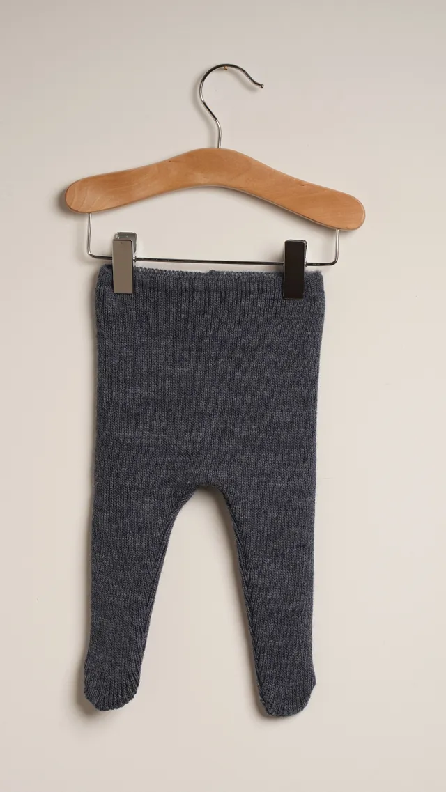 Mebi collant neonato blu marino caldo in lana