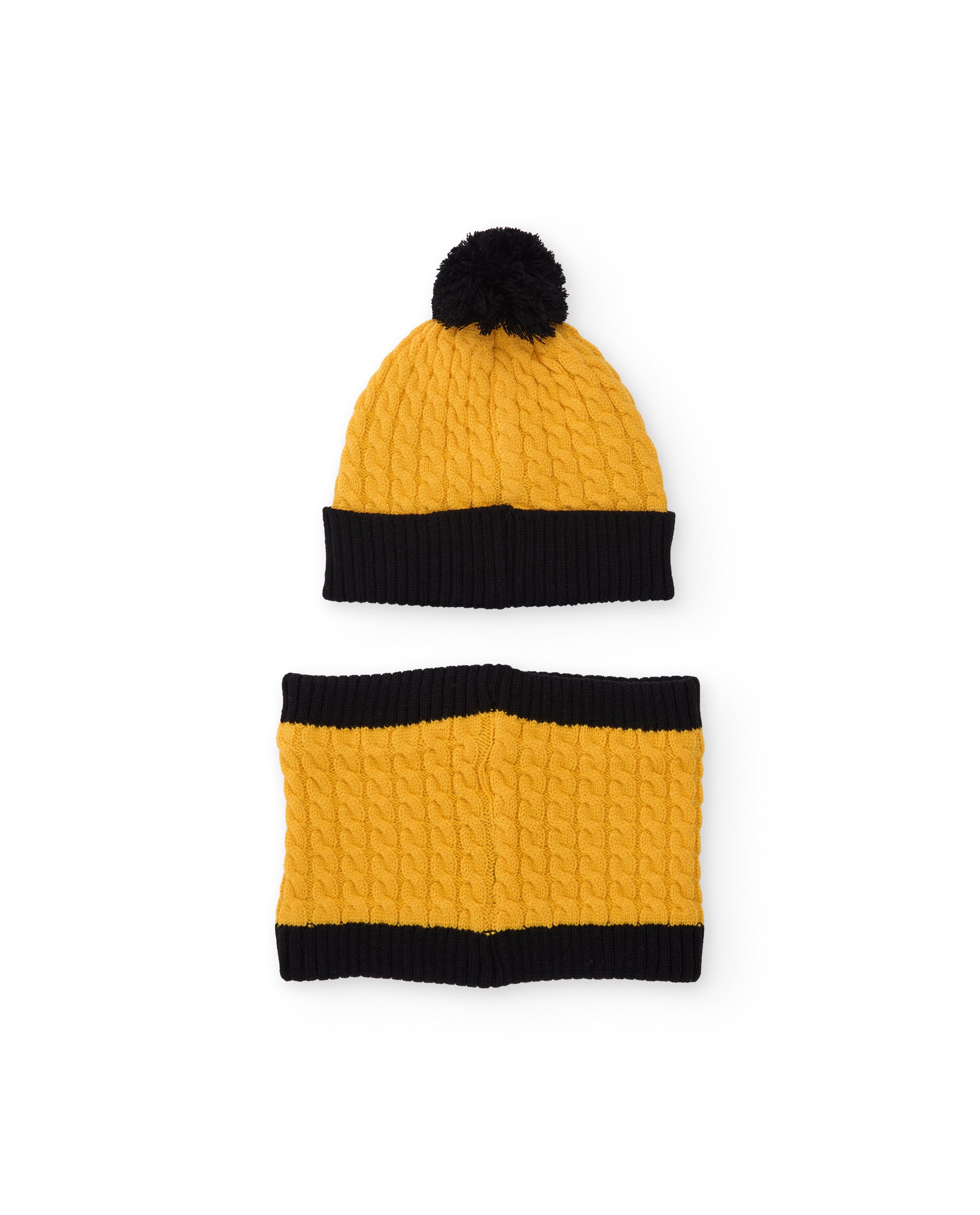 Tuc tuc NY Fun set bimbo giallo cappello scaldacollo
