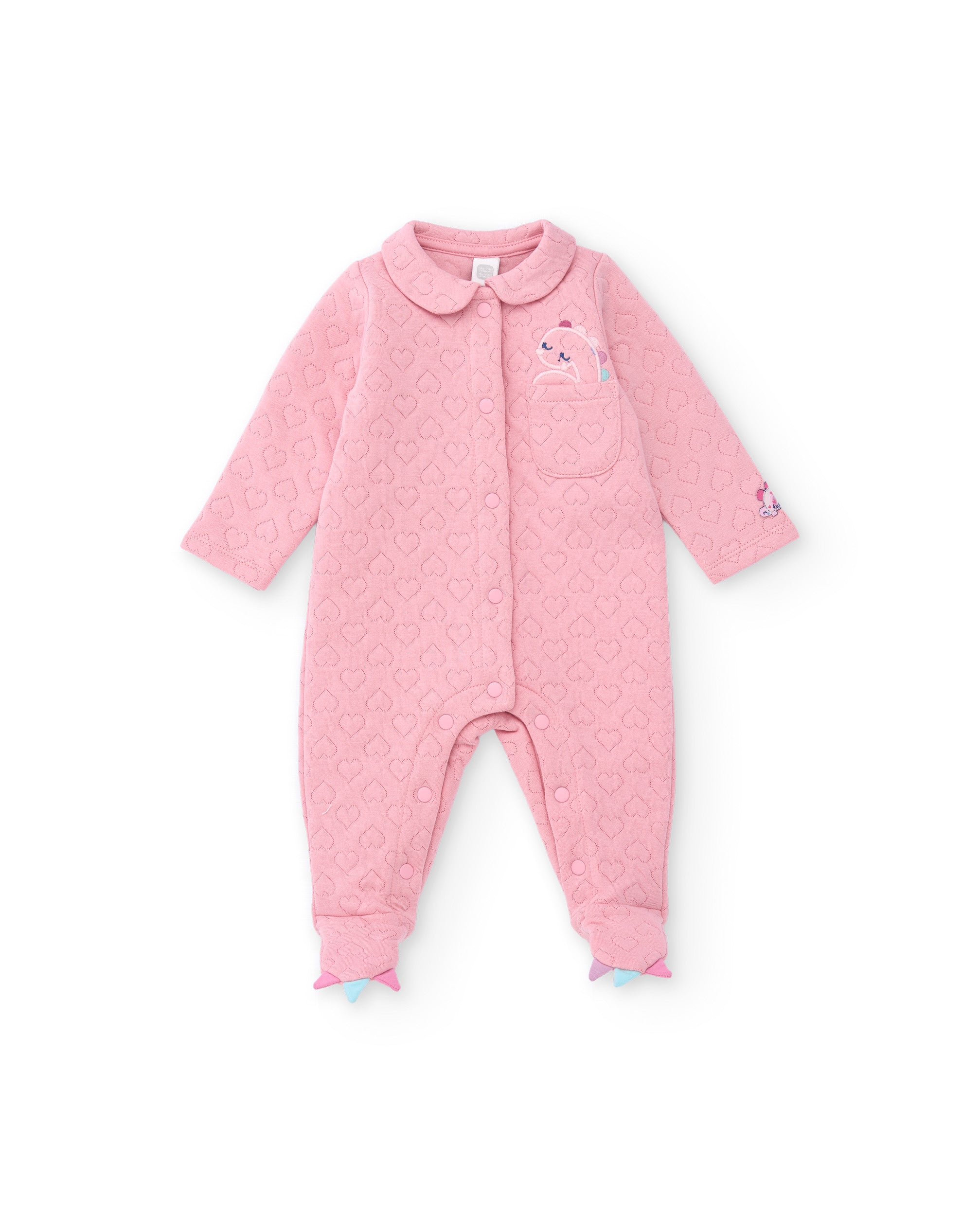 Tuc Tuc Pagliaccetto Neonata Rosa Cuori Rilievo Cotone