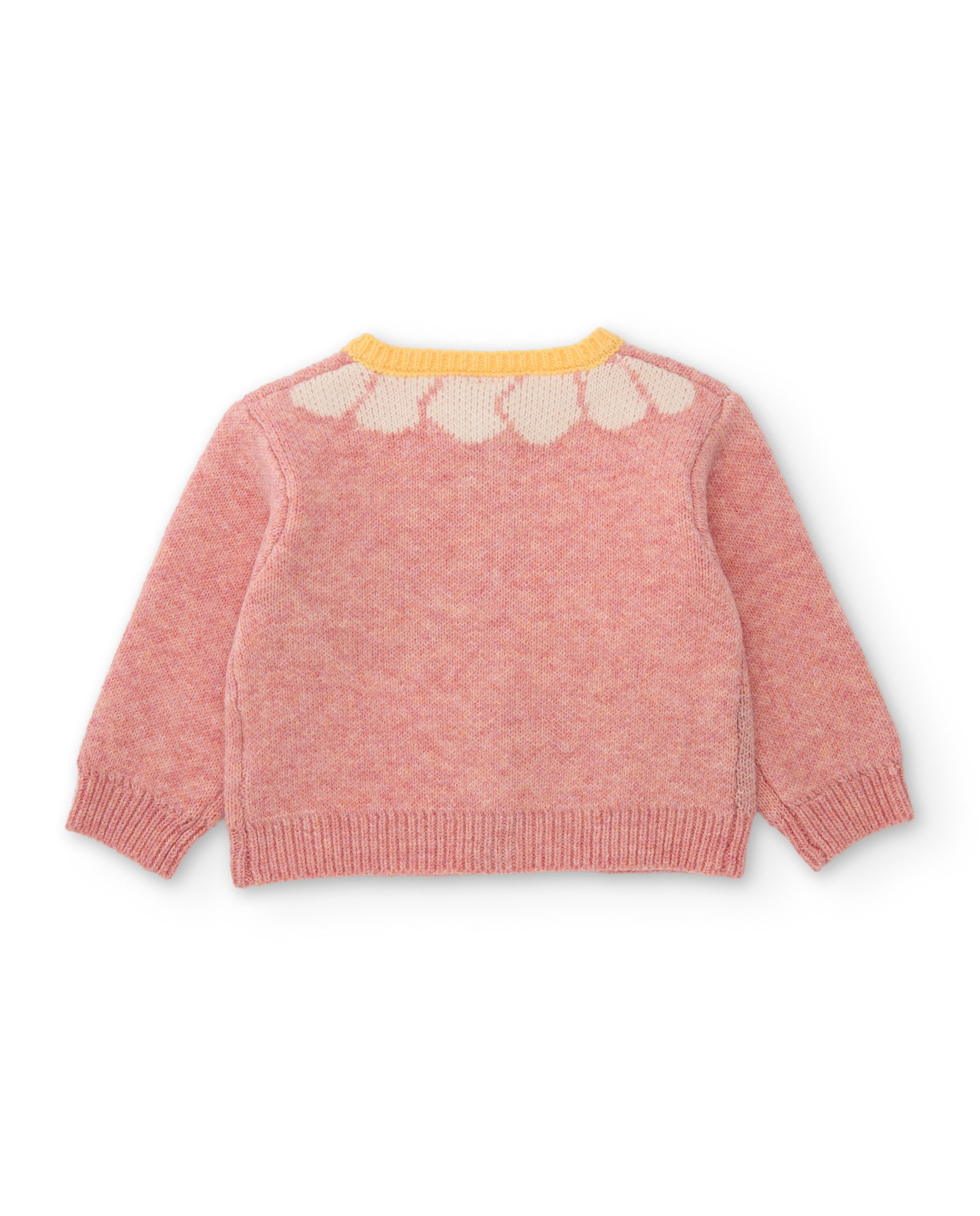 Tuc Tuc cardigan bimba ricamo rosa con bottoni