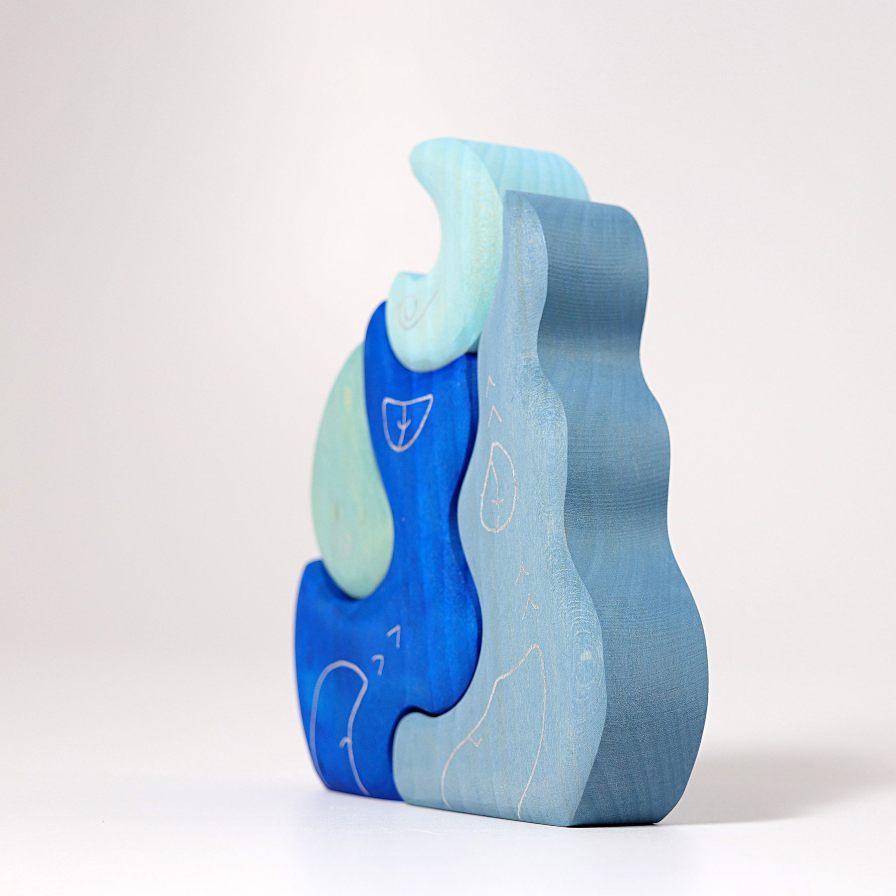 Grimm's Casa Luna costruzioni legno 4 pezzi blu