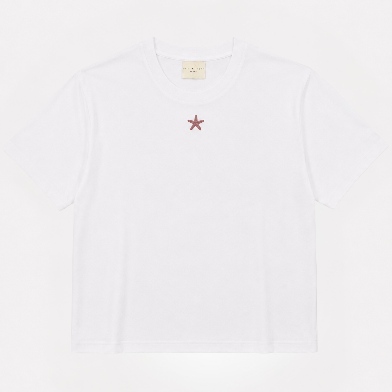 Ella and Rapha STARFISH t-shirt donna bianca cotone