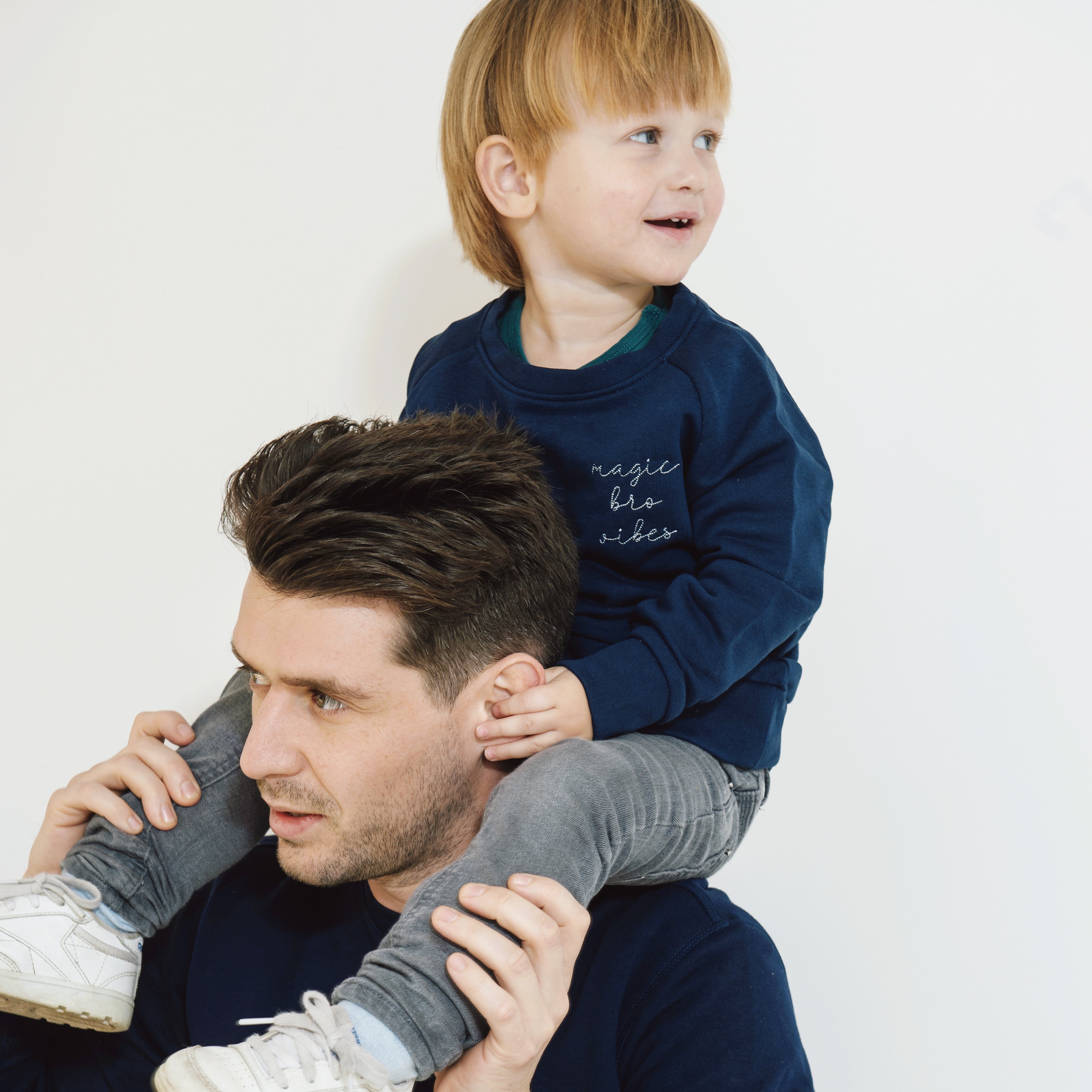 Ella and Rapha Uncle felpa uomo blu notte cotone