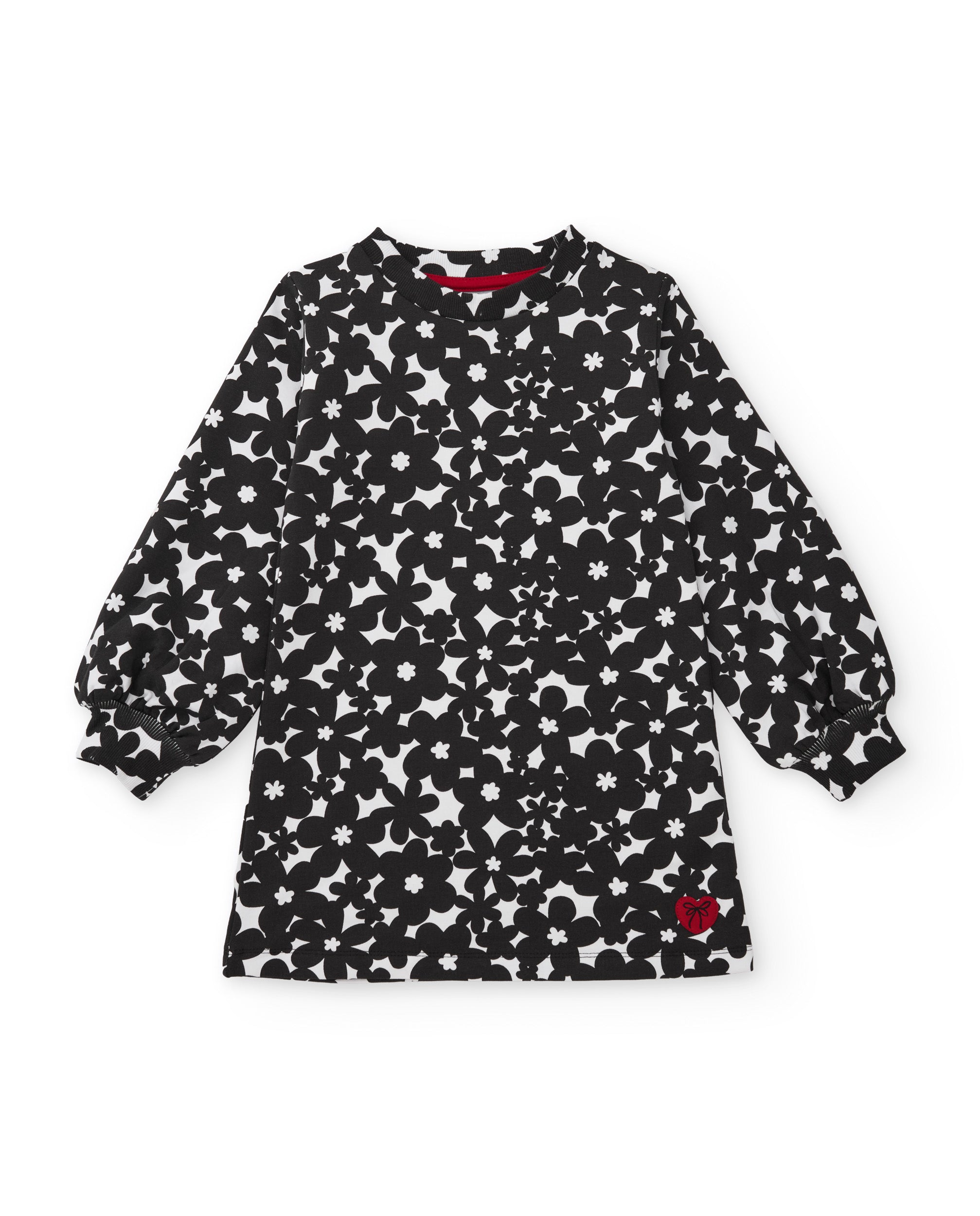 Tuc tuc Floral Symphony vestito felpa fiori nero