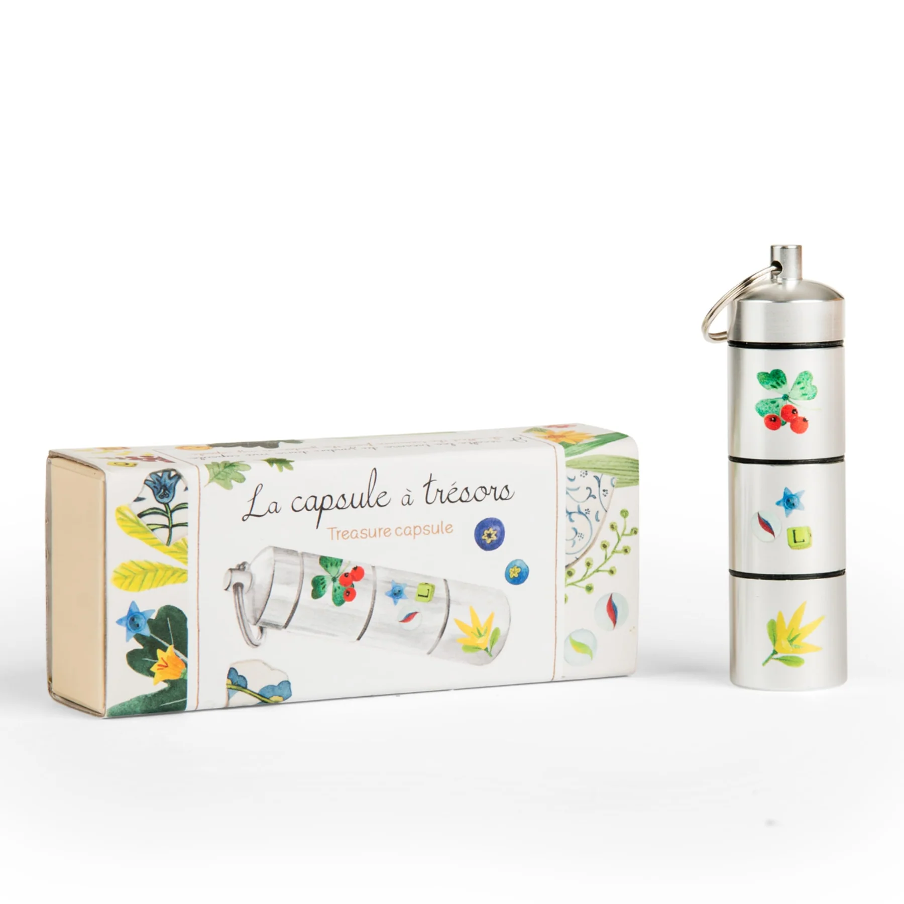 Moulin Roty Le Jardin capsula tesori 3 scomparti con moschettone