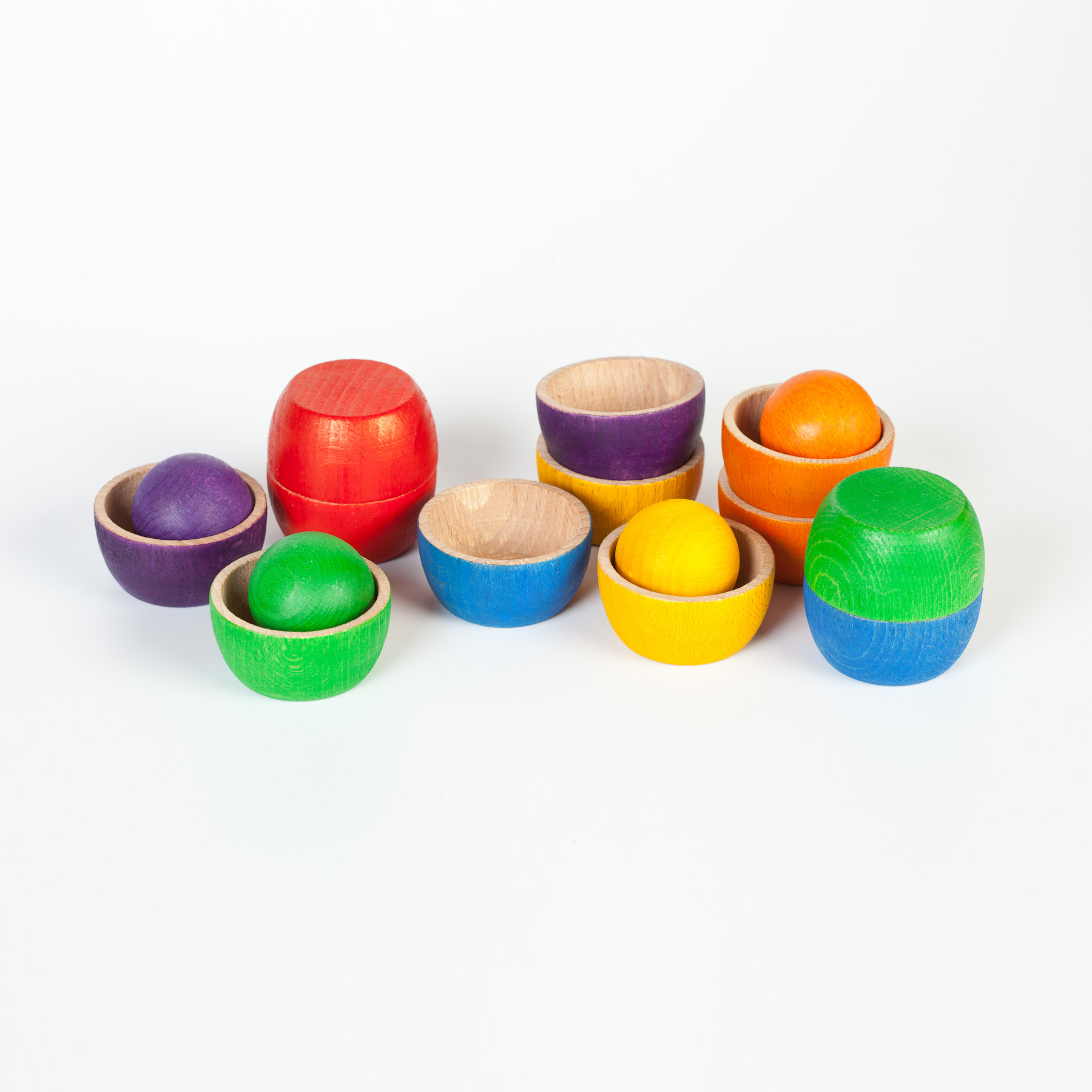 Grapat Arcobaleno Gioco Legno 18 Pezzi 18 Mesi