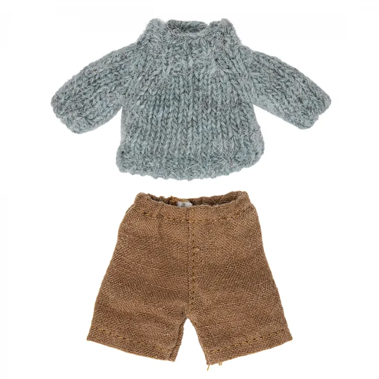 Maileg Big Brother topo set abiti a maglia cotone