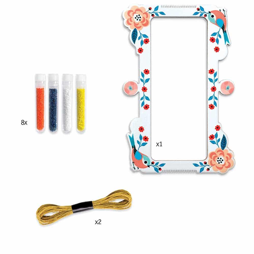 Djeco Tiny Beads Jewels kit braccialetti con telaio