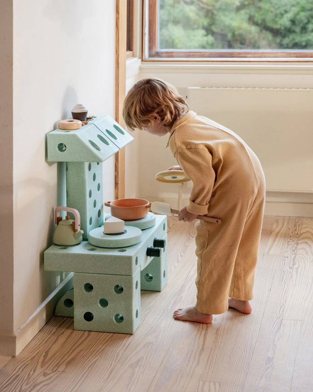 MODU Dreamer Set Mint-Forest costruzioni 34 pezzi cavalcabile