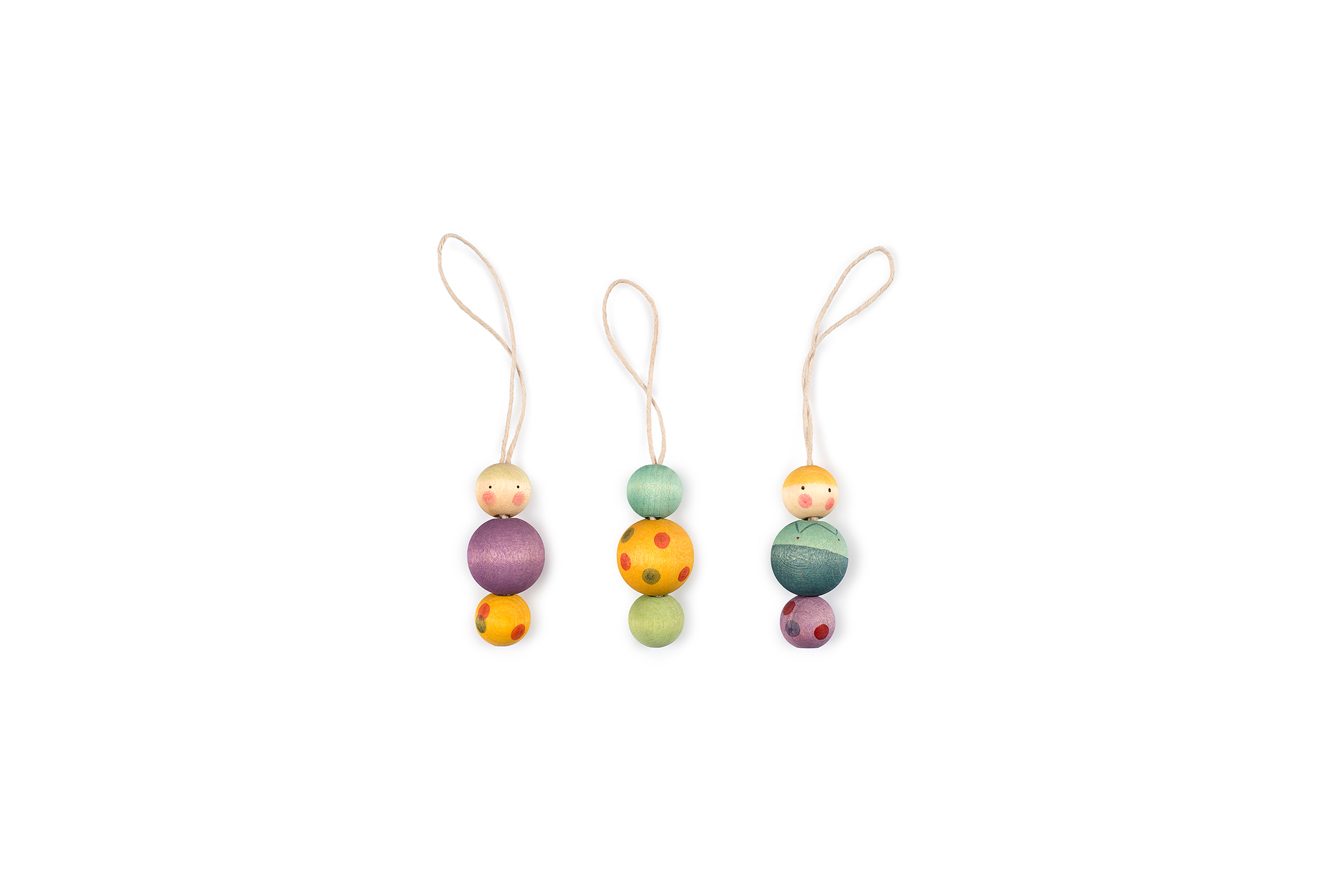 Snowy Buddy Ornaments N.1 decorazioni legno 3 pezzi