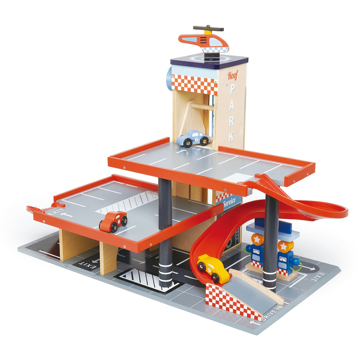Tender Leaf Blue Bird Service Station garage legno