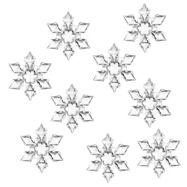 Set 9 Fiocchi di Neve Acrilico 4,2 cm