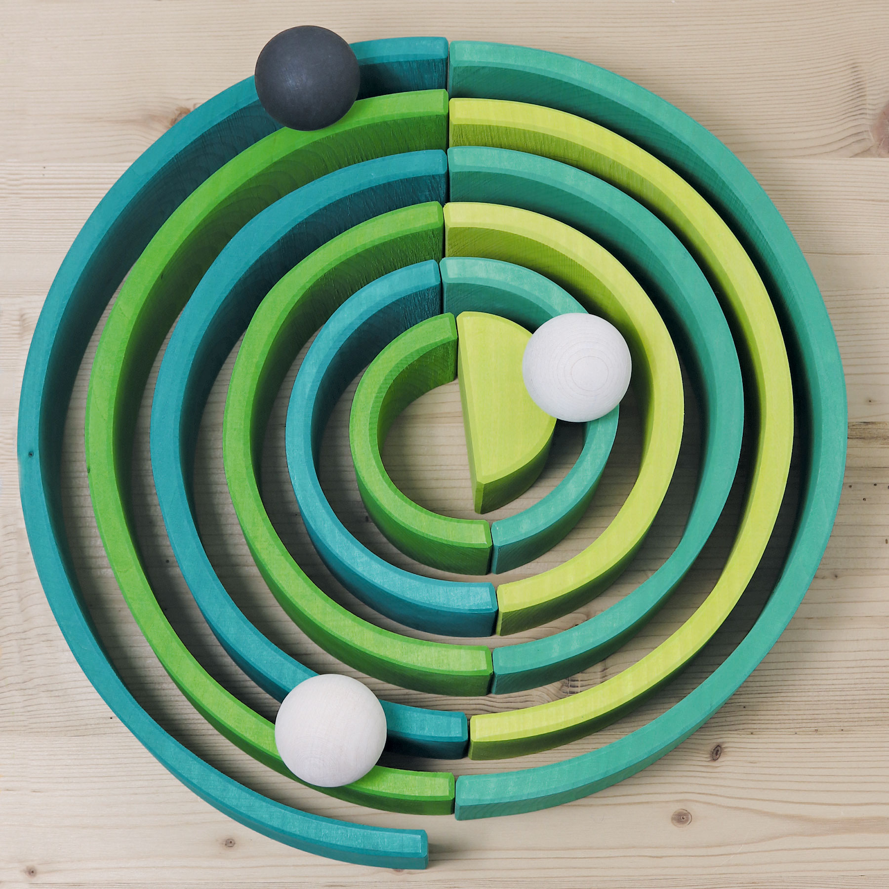 Grimm's arcobaleno legno 12 pezzi forest green