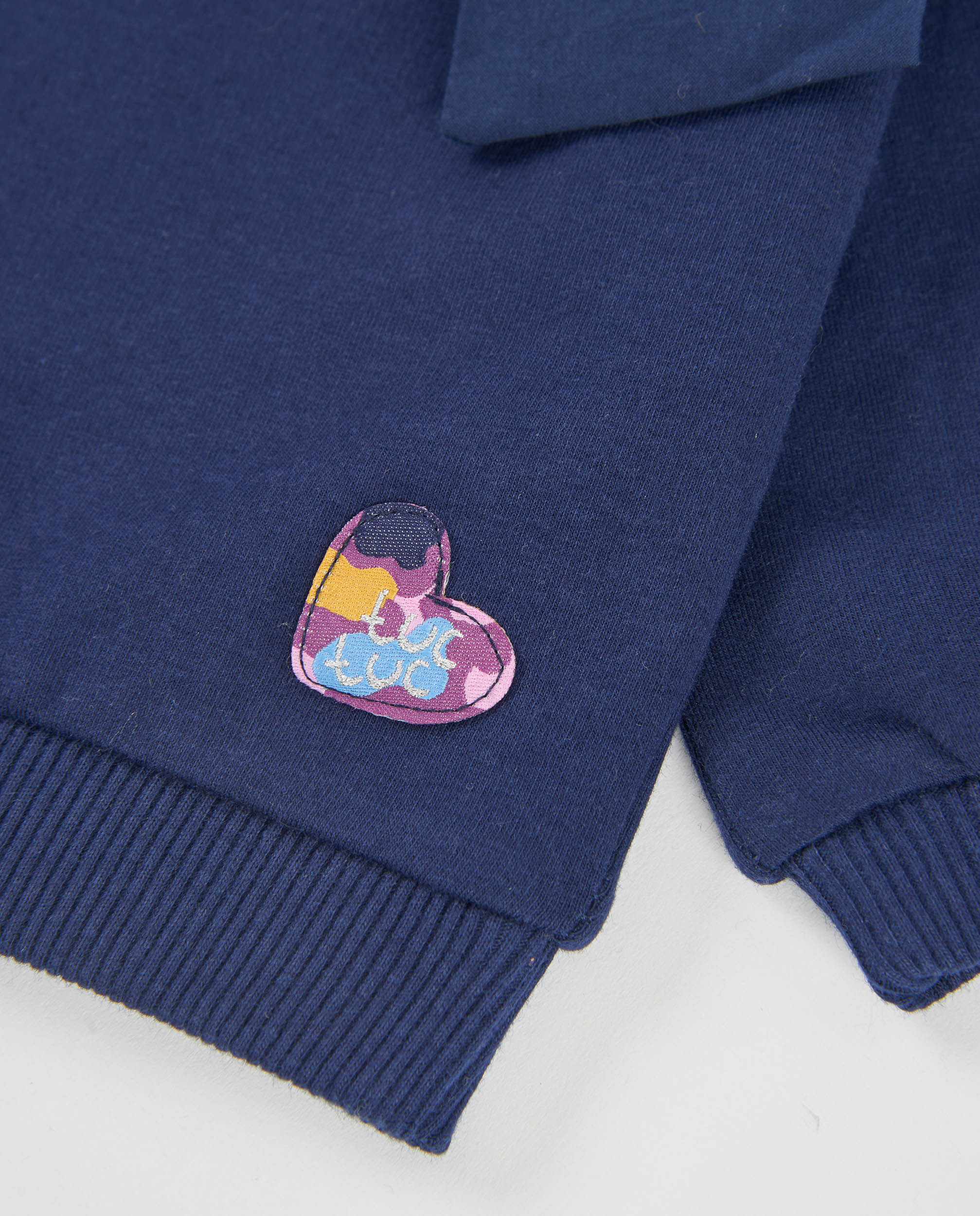 Tuc Tuc Capuccino felpa bambina blu navy fiocco calda