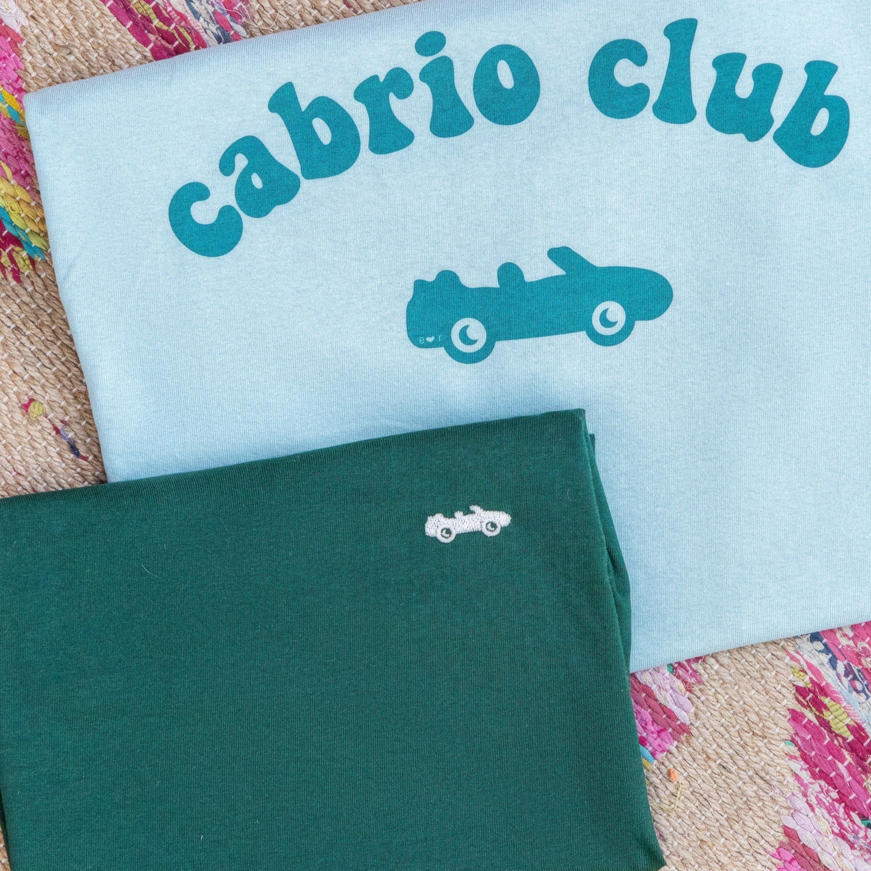 Ella and Rapha CABRIO t-shirt verde scuro in cotone organico