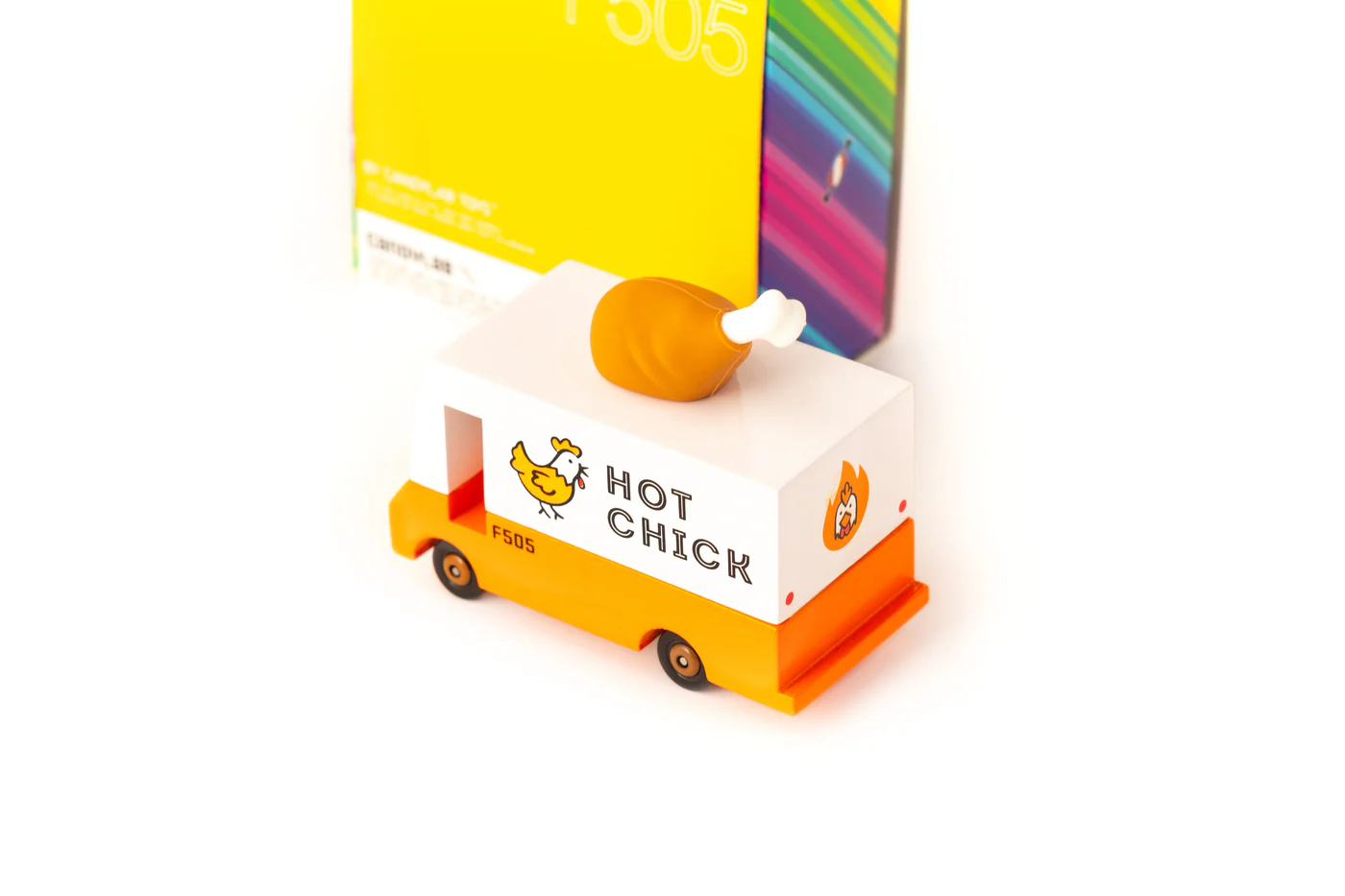 Candylab Candycar Chicken Van macchinina legno 8,4 cm