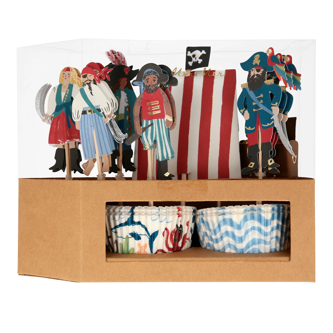 Meri Meri Pirates kit cupcake 24 topper pirati