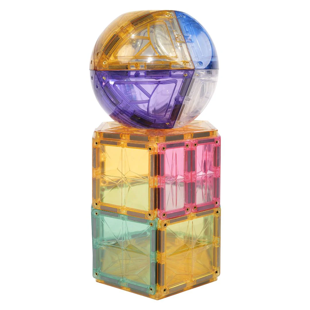 Cleverclixx Curved Dome costruzioni magnetiche 34 pezzi pastel