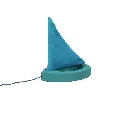 Goki Barchetta a vela blu barca legno 12 cm