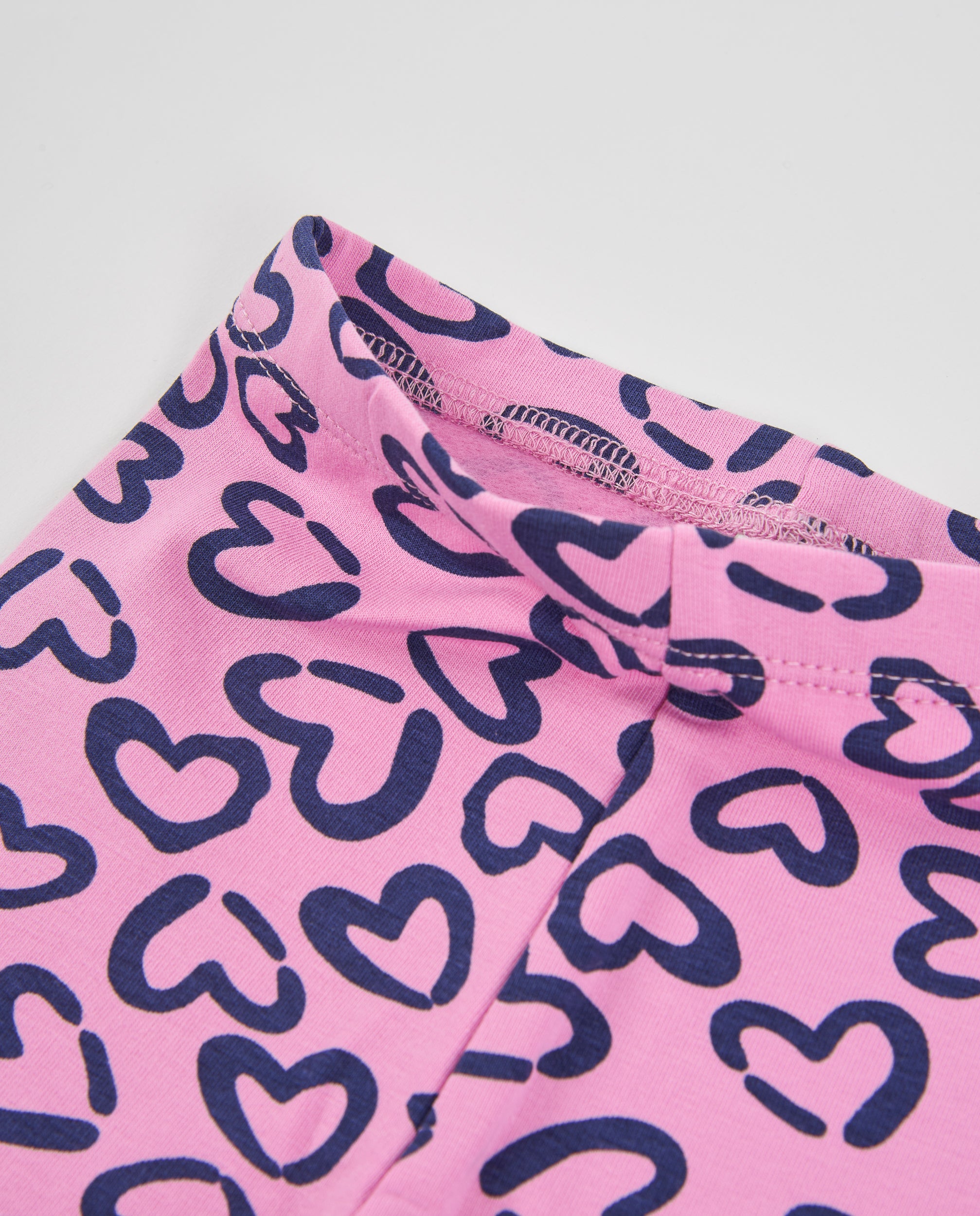 Tuc tuc leggings bambina rosa felpati cuori