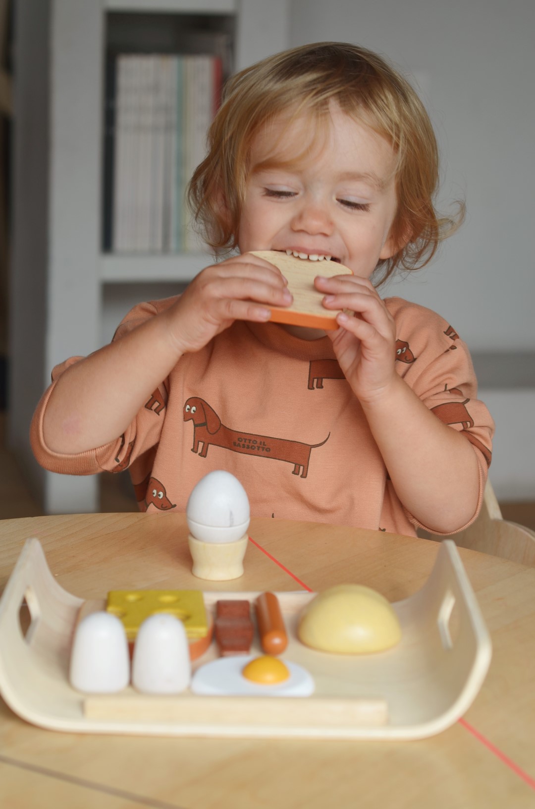 Plan Toys Menu Colazione set gioco legno con vassoio