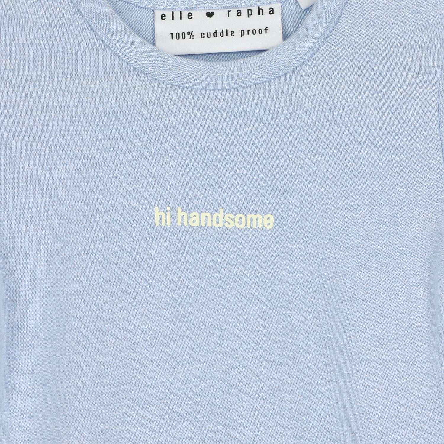 Ella and Rapha Hi Handsome body azzurro cotone morbido