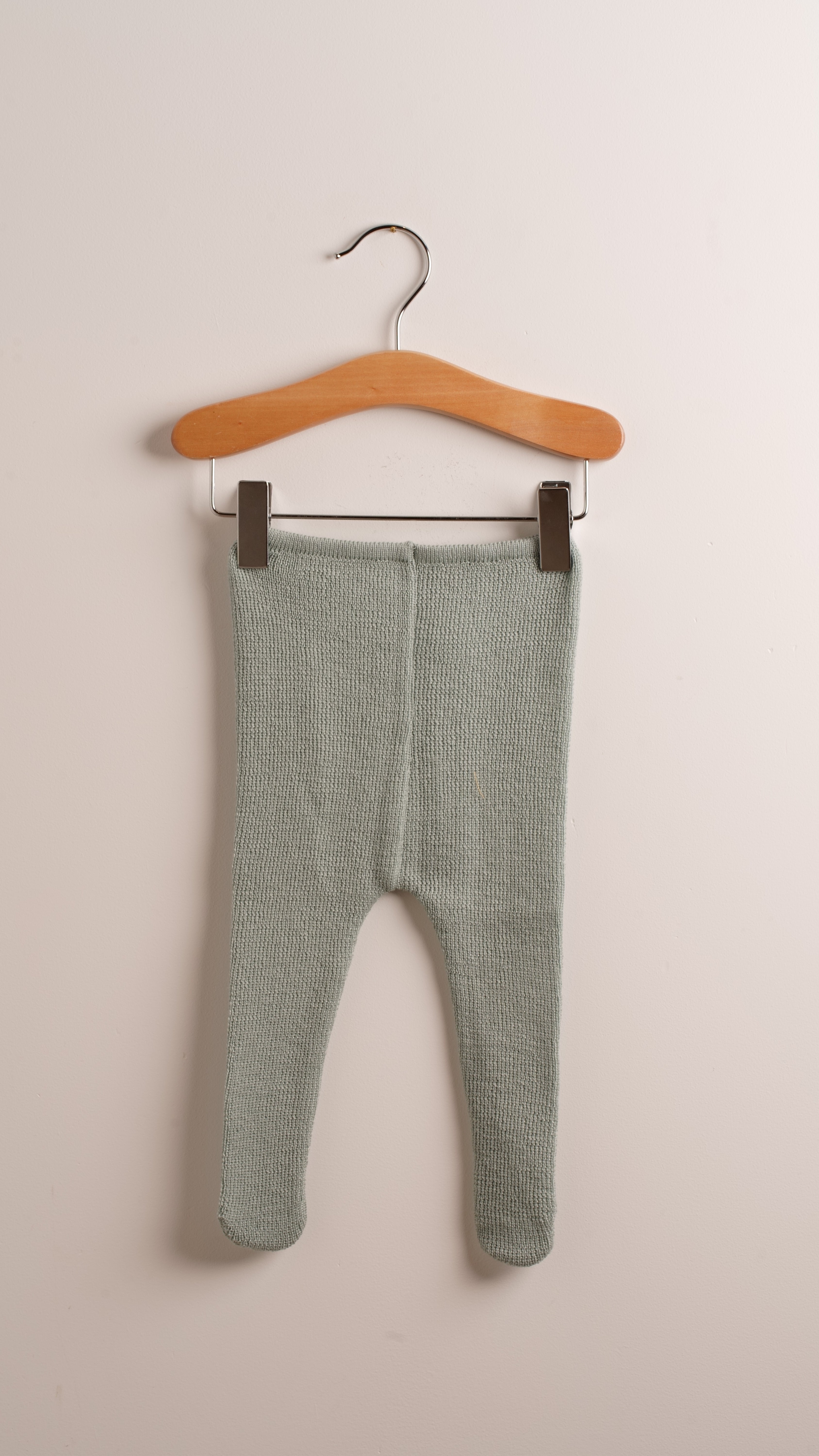 Babyhood collant neonato lana merino verde termoregolante