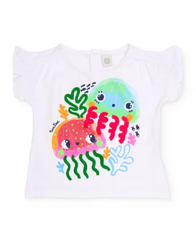 Tuc Tuc t-shirt bambina bianca meduse manica volant