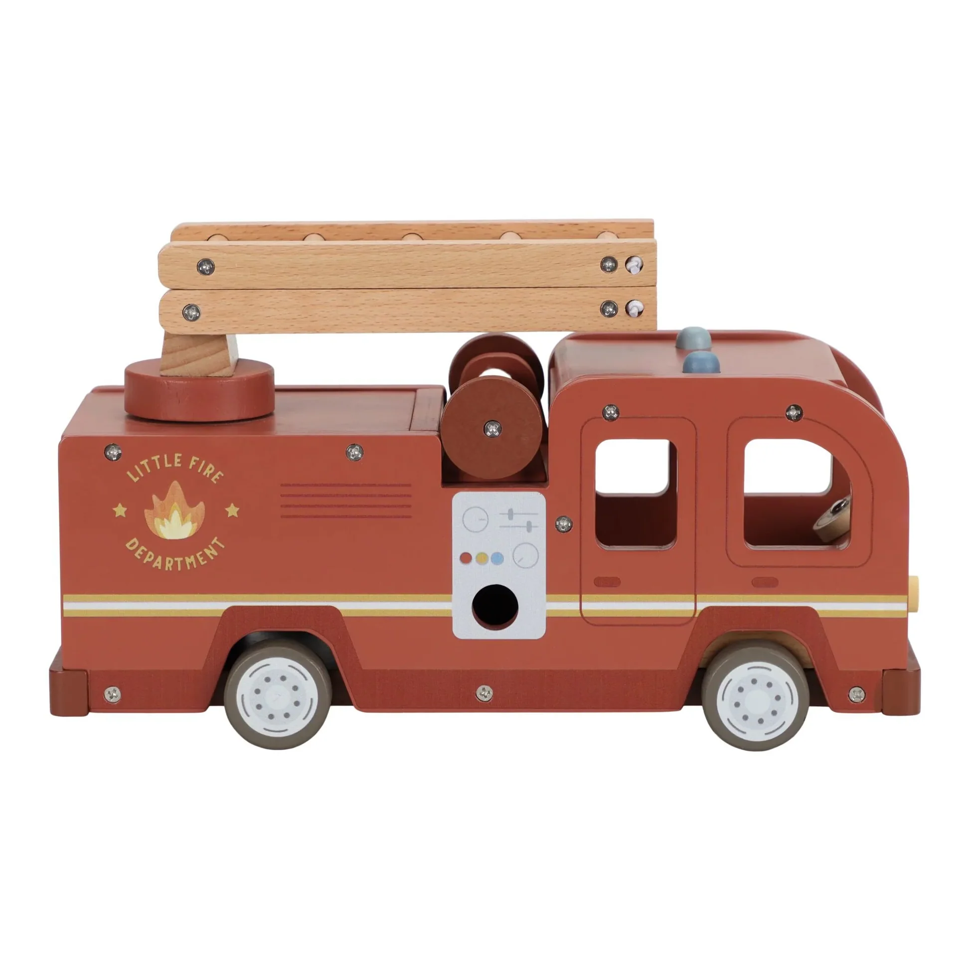 Little Dutch Camion Pompieri Grande camion legno con personaggio