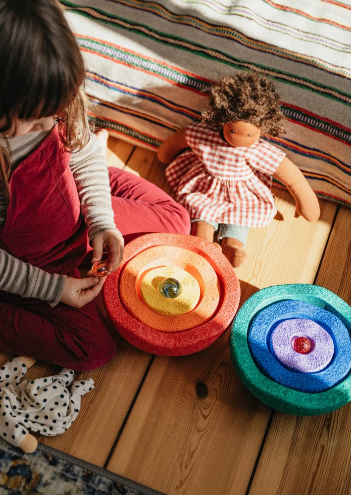 Stapelstein Inside Rainbow Classic set 6 ciotole