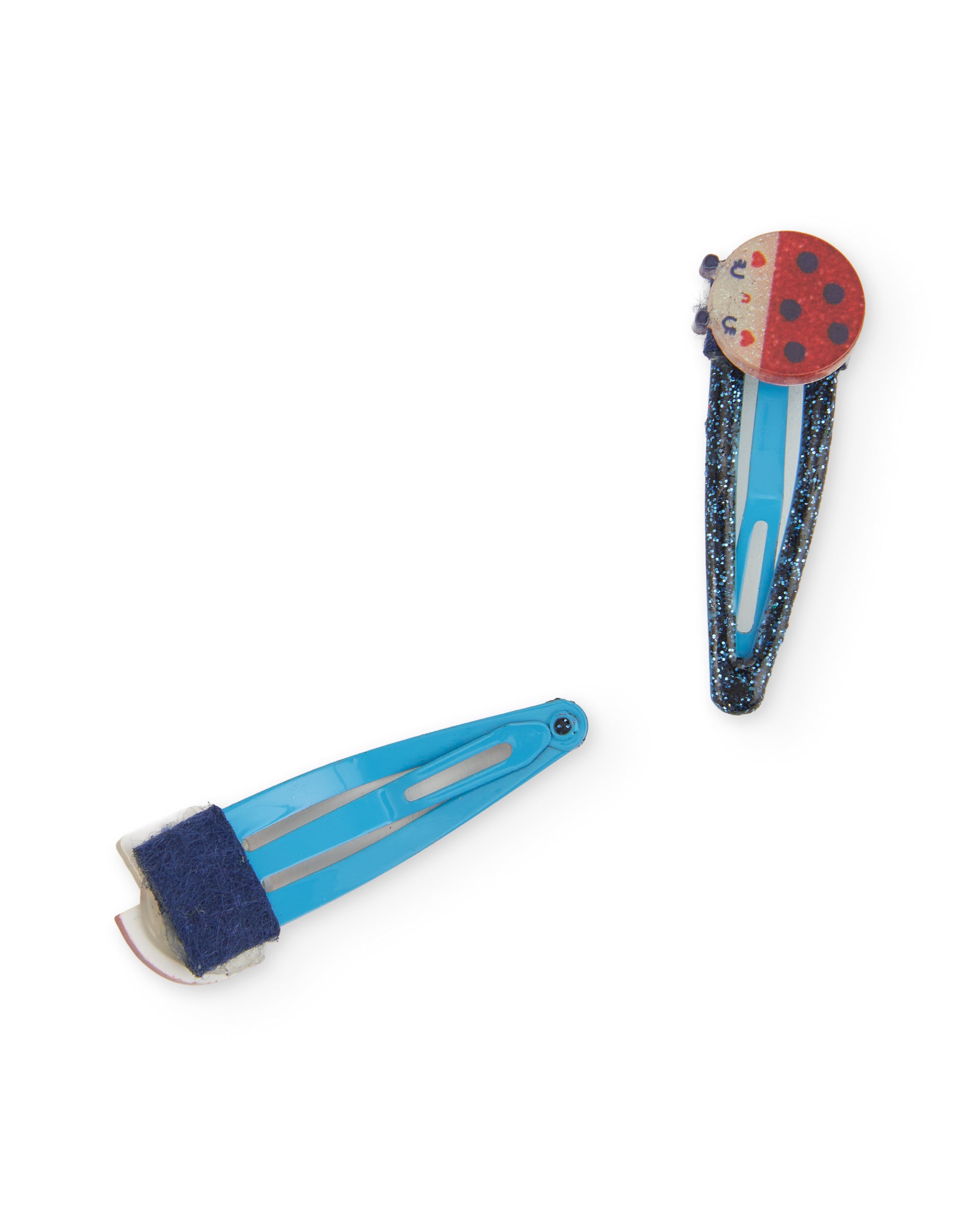 Tuc Tuc mollette capelli bambina coccinella blu glitter